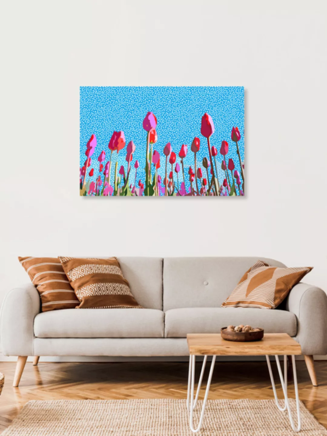 Poster / Leinwandbild - Tiptoe Through The Tulips With Me günstig online kaufen