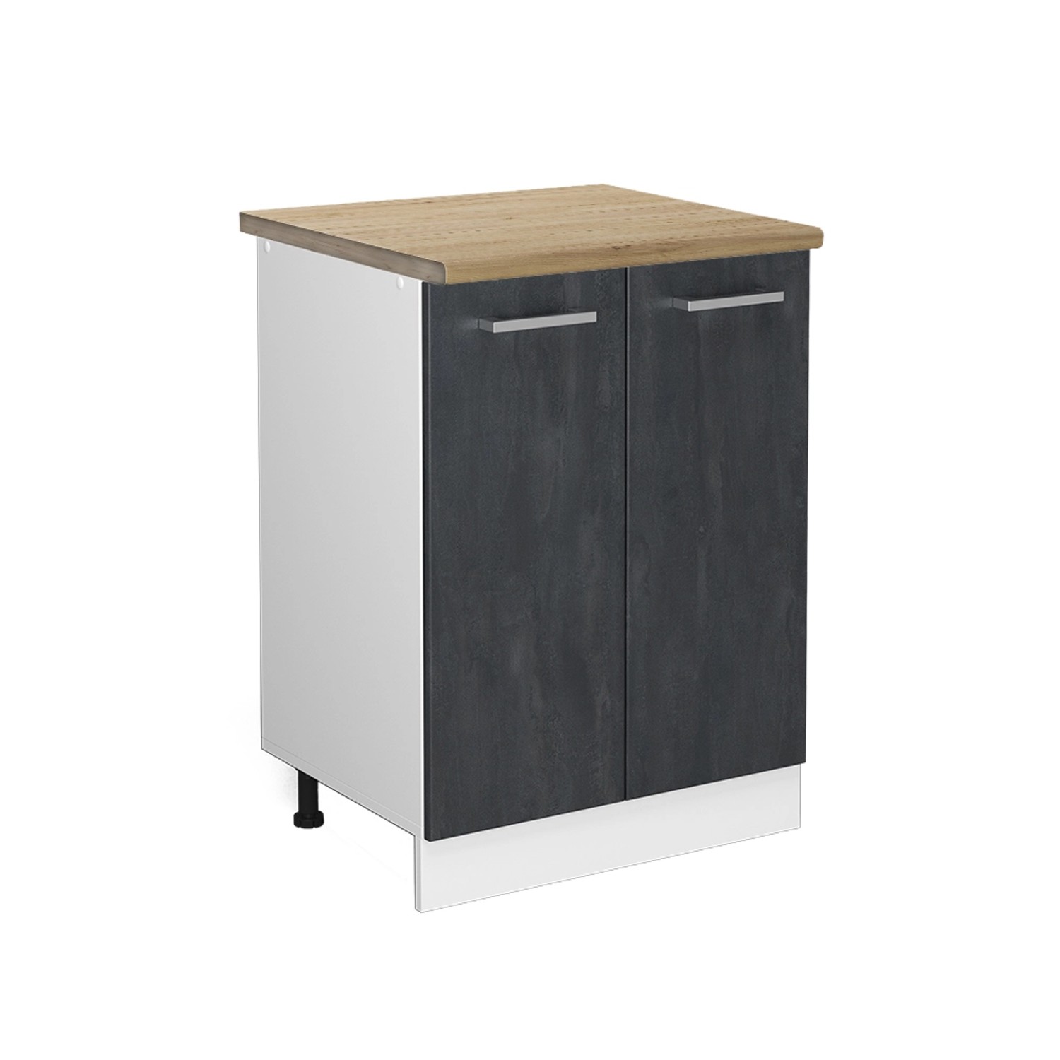 Vicco Unterschrank R-Line, Schwarz Beton/Weiß, 60 günstig online kaufen