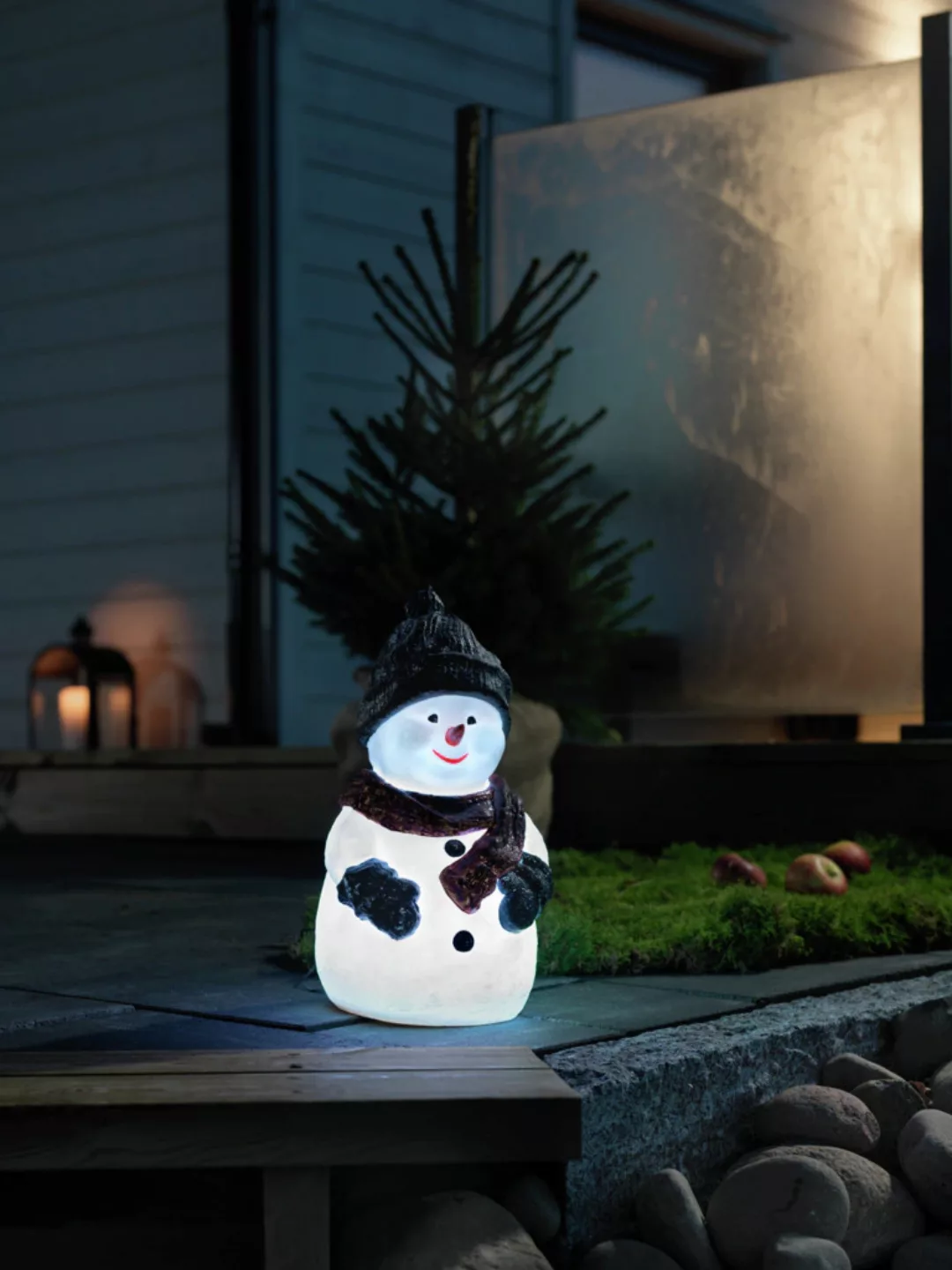 LED-Dekofigur Schneemann mit RGB-Farbwechsel, IP44 günstig online kaufen