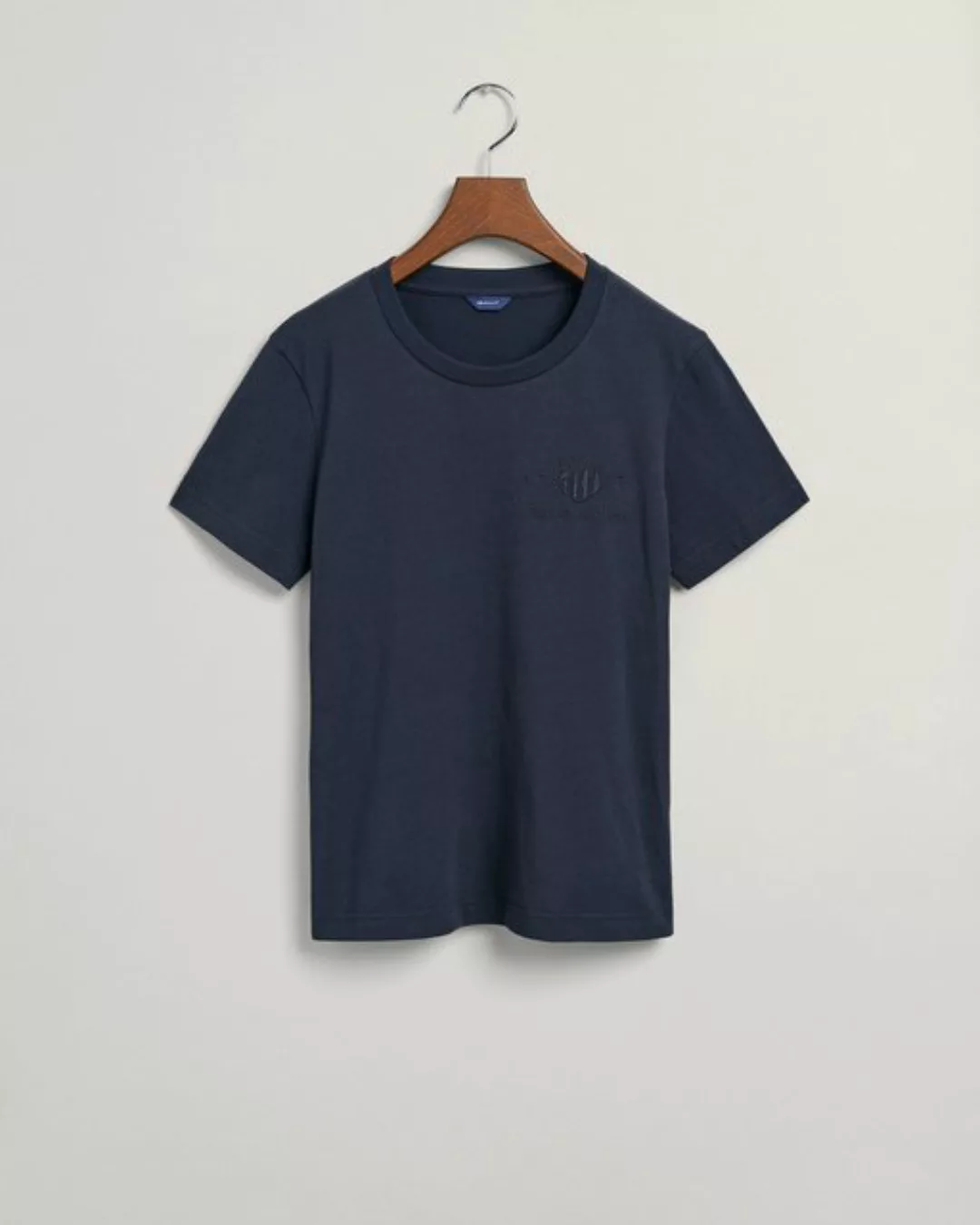 Gant T-Shirt REG TONAL SHIELD KA T-SHIRT mit Zwillingsnähten an den Saumkan günstig online kaufen