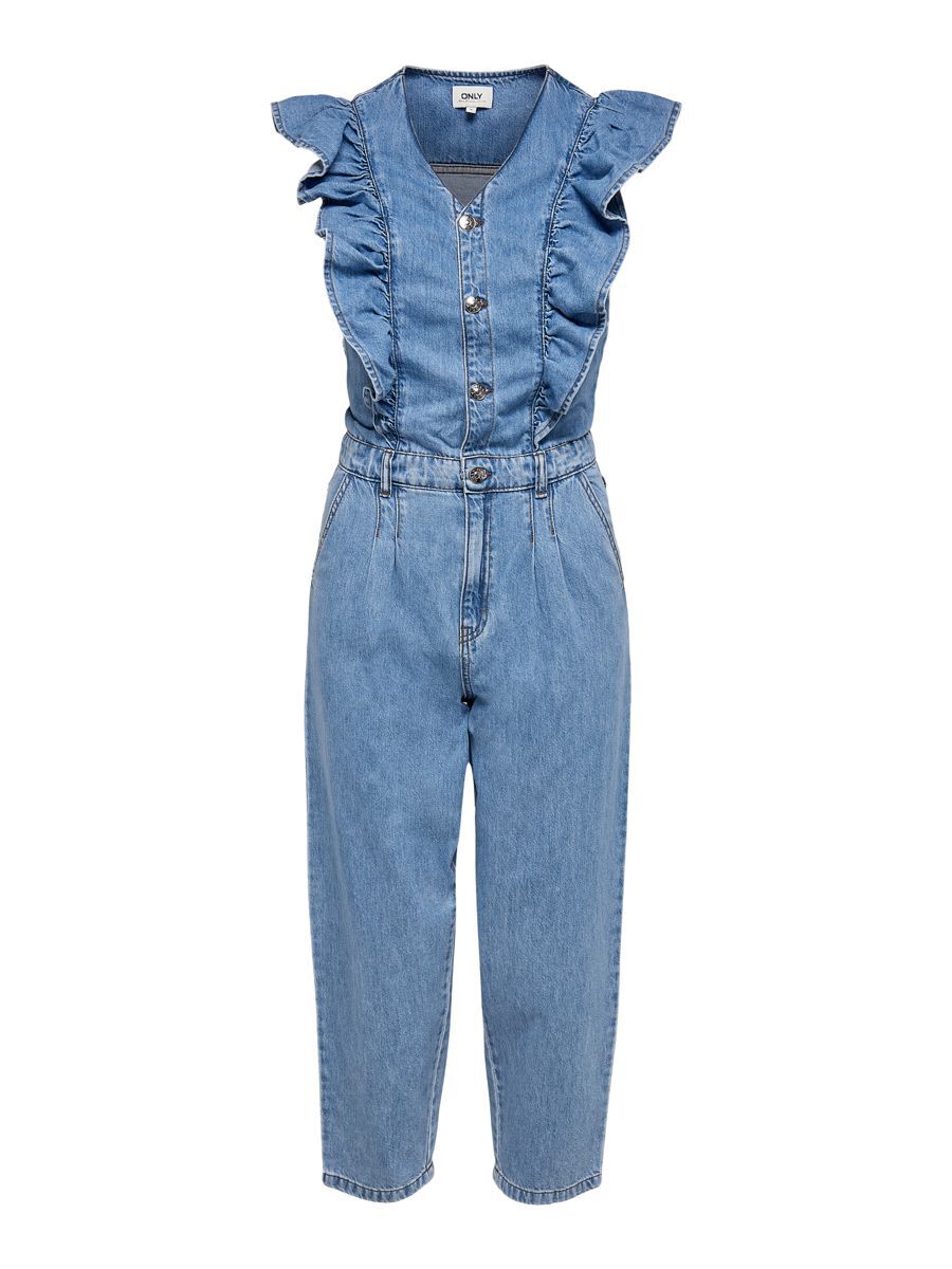 ONLY Rüschen- Jumpsuit Damen Blau günstig online kaufen