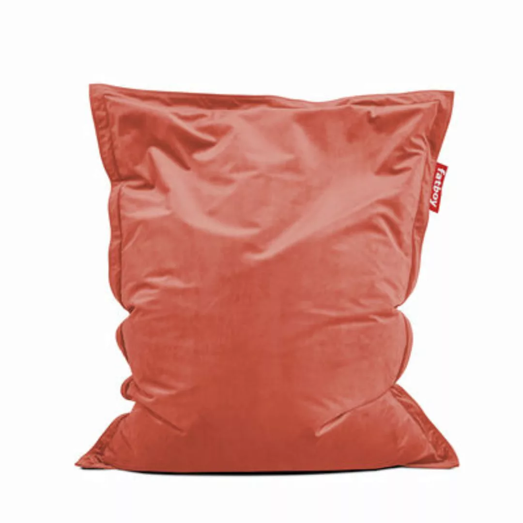 Fatboy - Original Slim Sitzsack Samt - rhababer recycelt/Samt/LxB 155x120cm günstig online kaufen