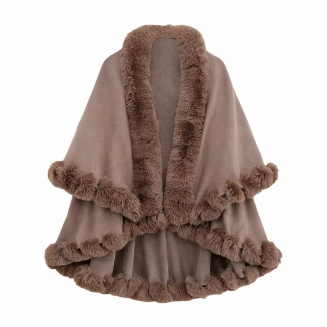 Refttenw Poncho Cardigan-Schal, Cape-Schal,Strickponcho,Warmer Schal günstig online kaufen