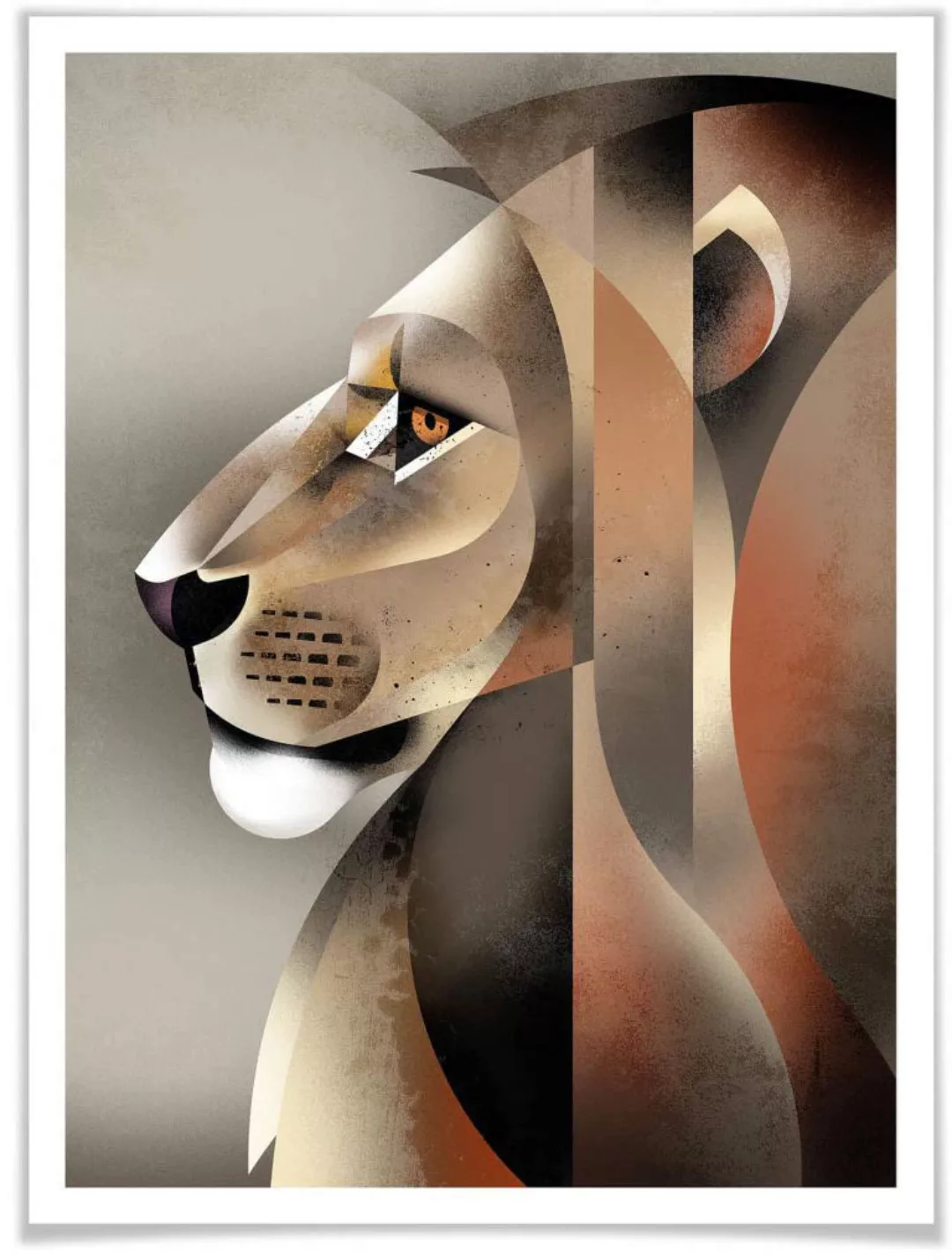 Wall-Art Poster "Lion", Löwen, (1 St.), Poster ohne Bilderrahmen günstig online kaufen