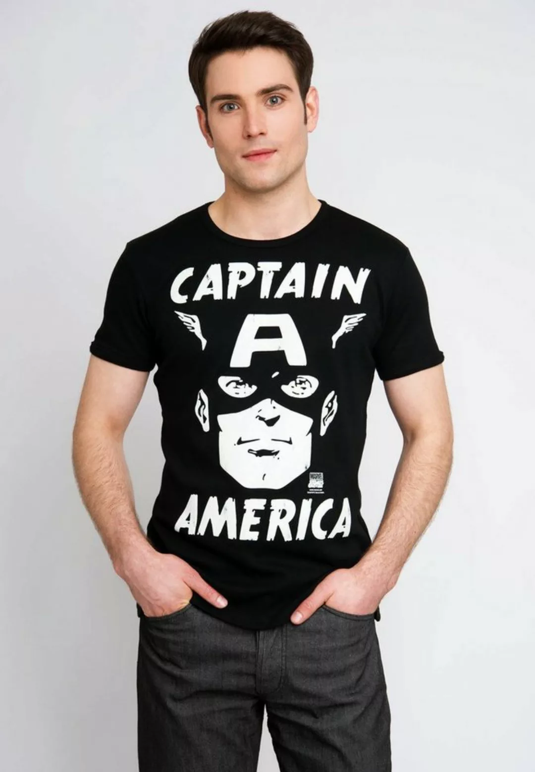 LOGOSHIRT T-Shirt "Captain America - Portrait", mit Captain America-Print günstig online kaufen