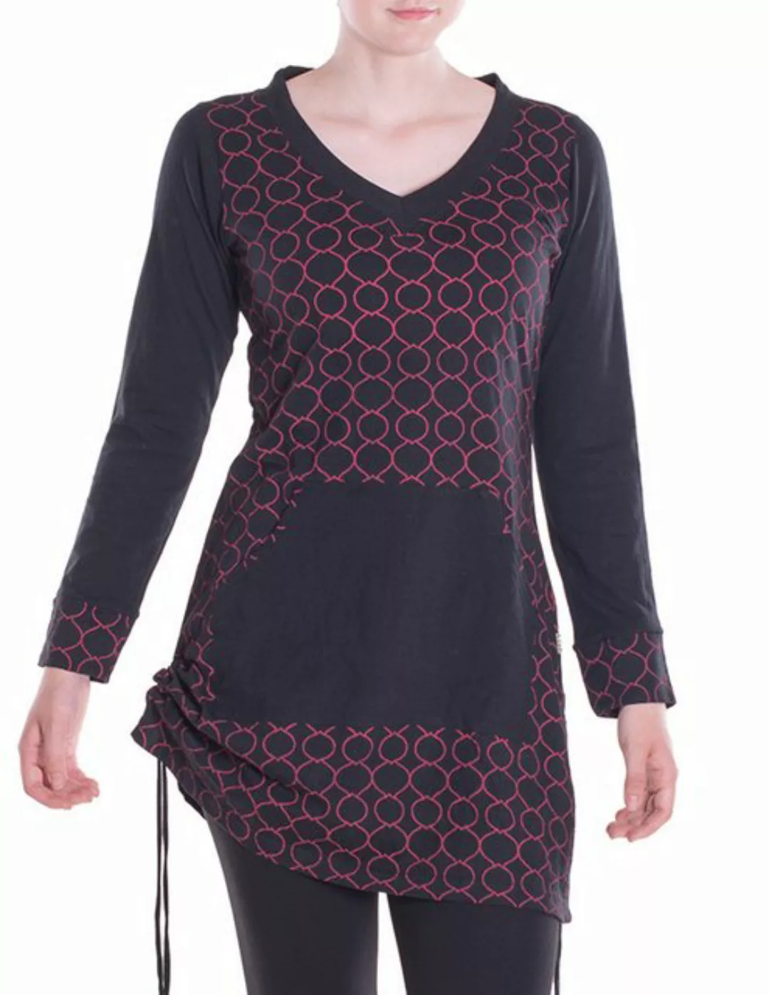 Vishes Langarmshirt Leichtes Langarmshirt-Kleid Kurze Damen Kleider Langarm günstig online kaufen