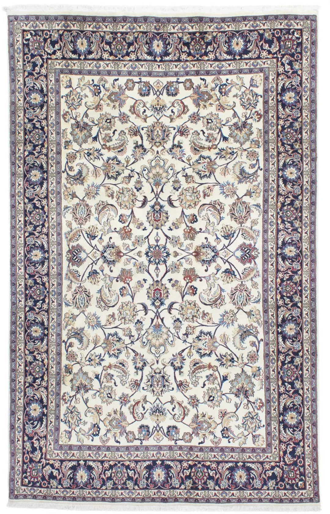 morgenland Wollteppich »Maschad Blumenmuster Beige 300 x 197 cm«, rechtecki günstig online kaufen