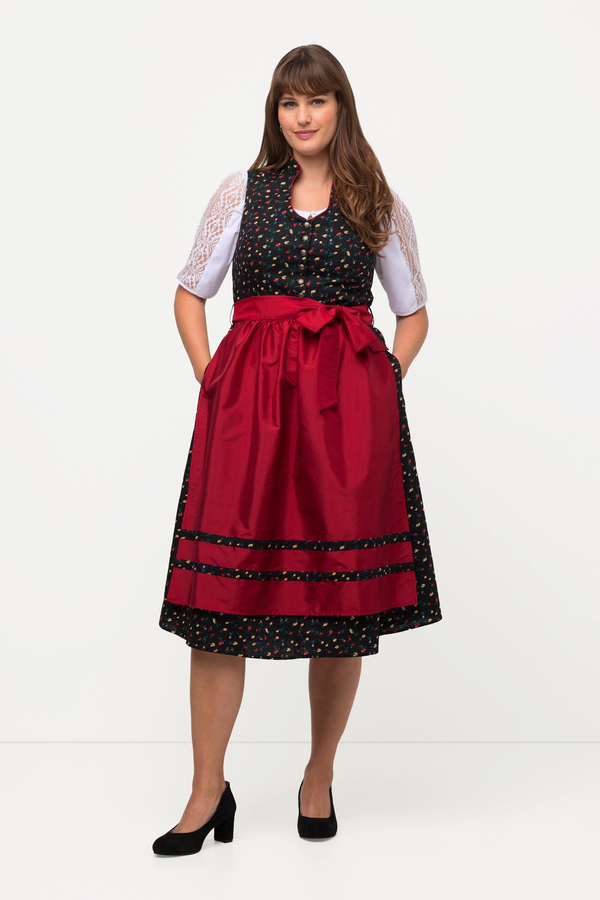 Ulla Popken Dirndl Dirndl Blüten Schmuckknöpfe günstig online kaufen
