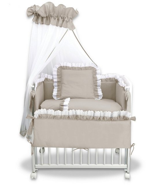 hopsibaby Beistellbett Baby 3in1 Babybett Komplettbett Royal Beige, Spitze- günstig online kaufen