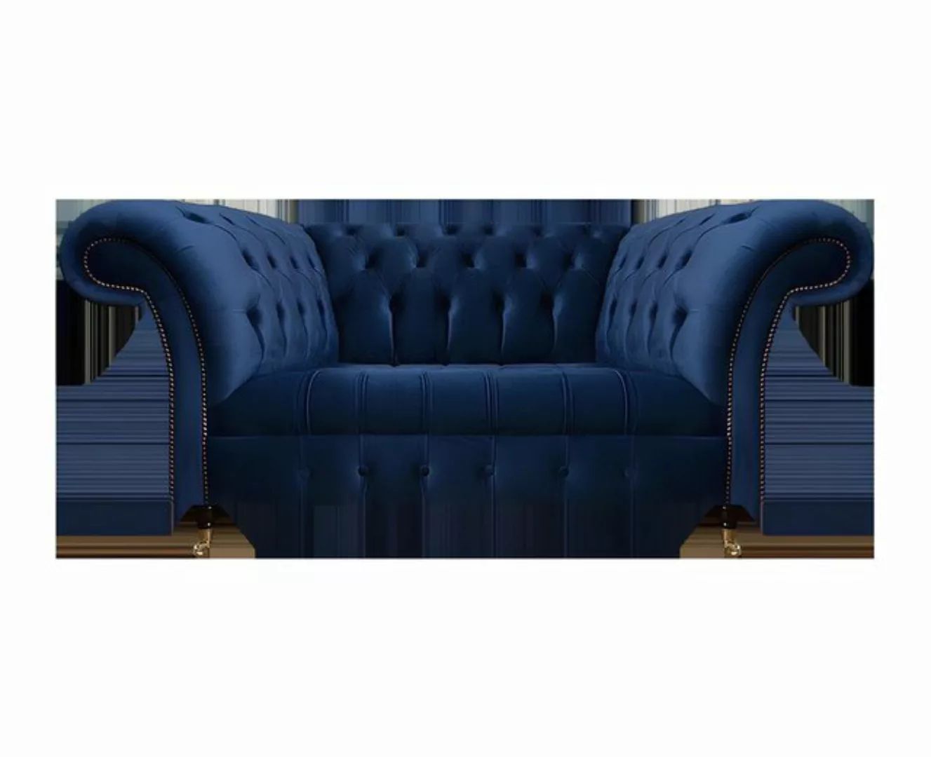 Xlmoebel Sofa Neues blaues Textil-Chesterfield-Sofa Zweisitzer-Couch Polste günstig online kaufen