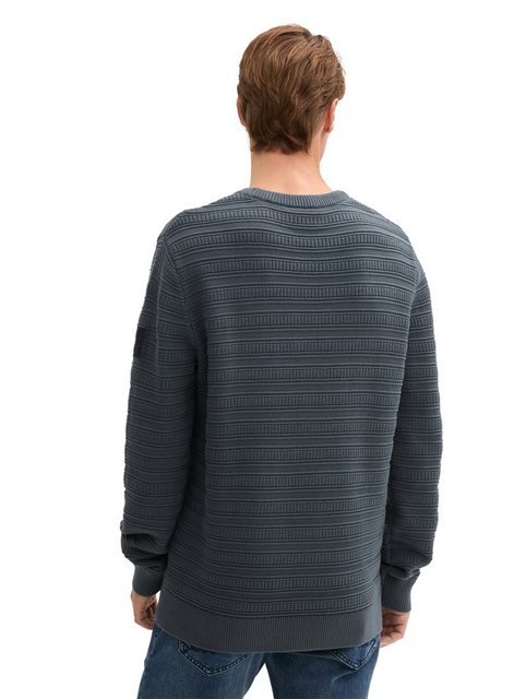 TOM TAILOR Strickpullover Crewneck Strickpullover aus Baumwolle günstig online kaufen