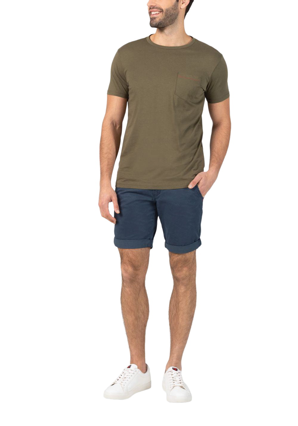 TIMEZONE Herren Chino Shorts SLIM JANNOTZ SHORT Mid Waist Slim Fit Blau Bei günstig online kaufen