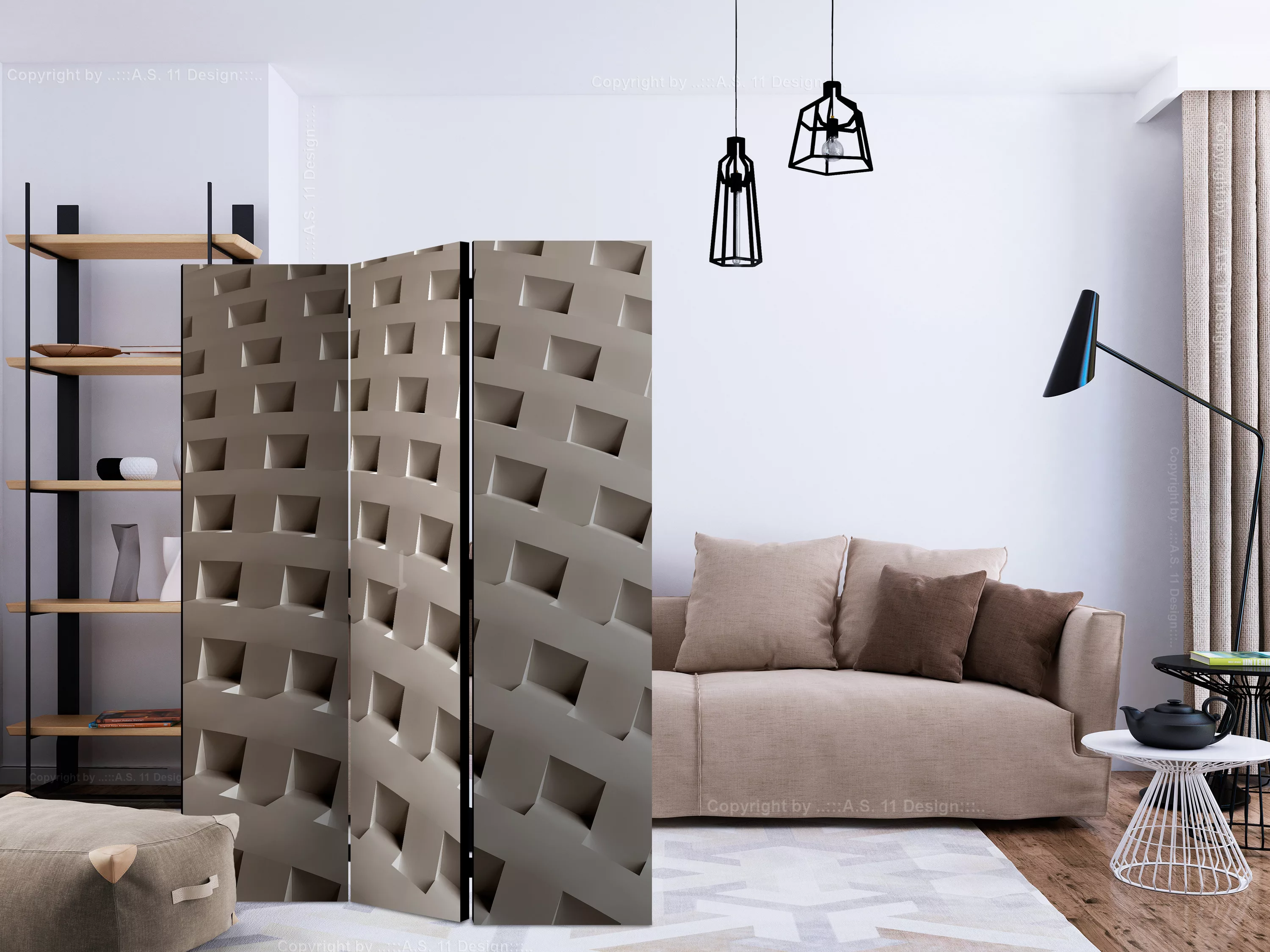 3-teiliges Paravent - The Construction Of Modernity [room Dividers] günstig online kaufen