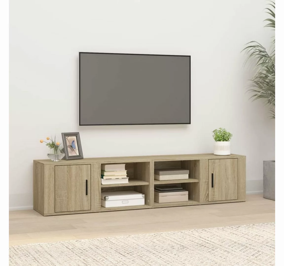 furnicato TV-Schrank TV-Schränke 2 Stk. Sonoma-Eiche 80x31,5x36 cm Holzwerk günstig online kaufen