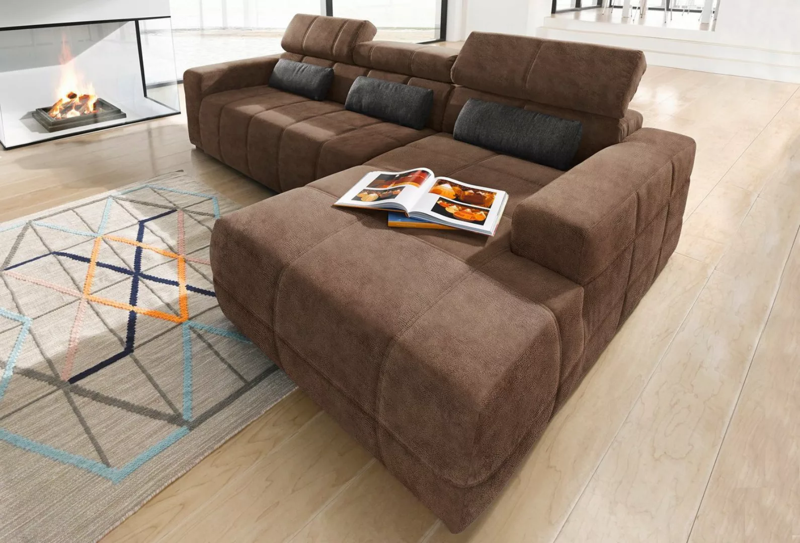 DOMO collection Ecksofa "Brandon große Ausführung B/T/H: 289/177/80 cm, auc günstig online kaufen