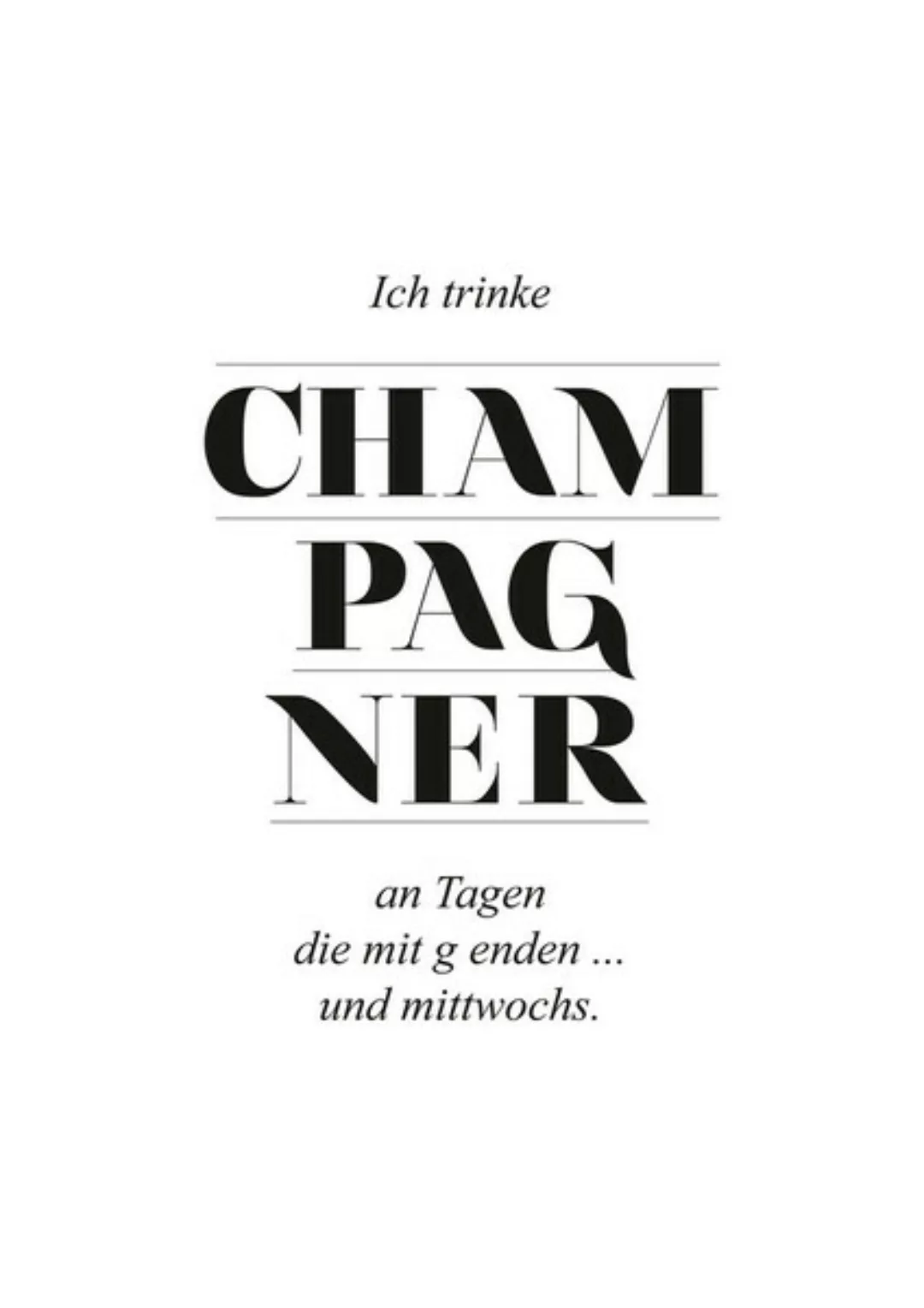 Poster / Leinwandbild - Champagner günstig online kaufen