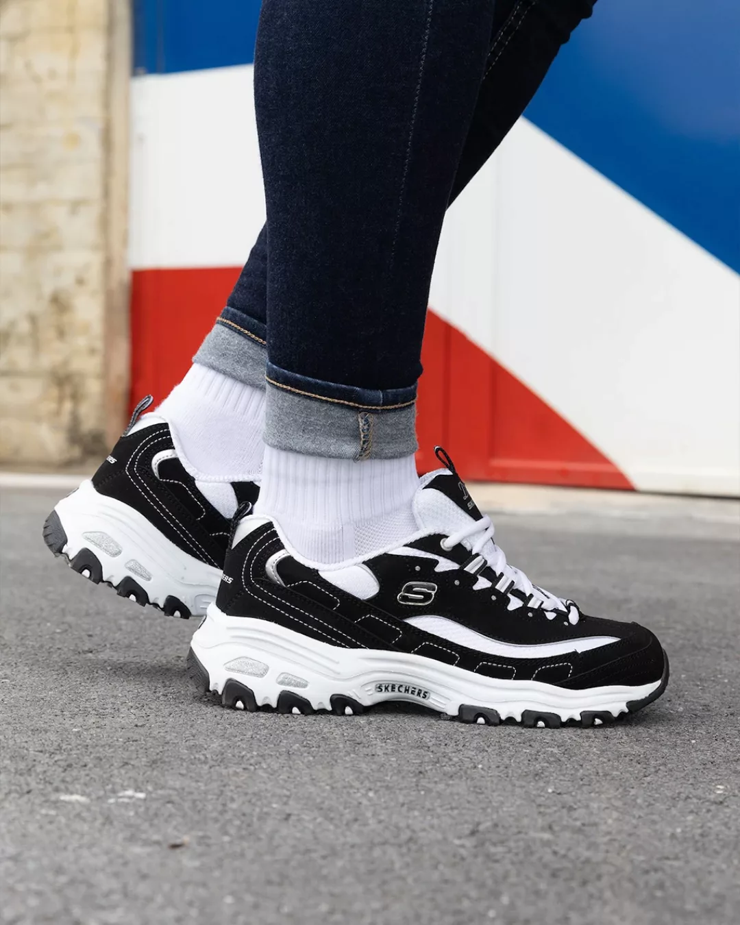 Skechers Sneaker "D´Lites - Biggest Fan", Freizeitschuh, Halbschuh, Schnürs günstig online kaufen