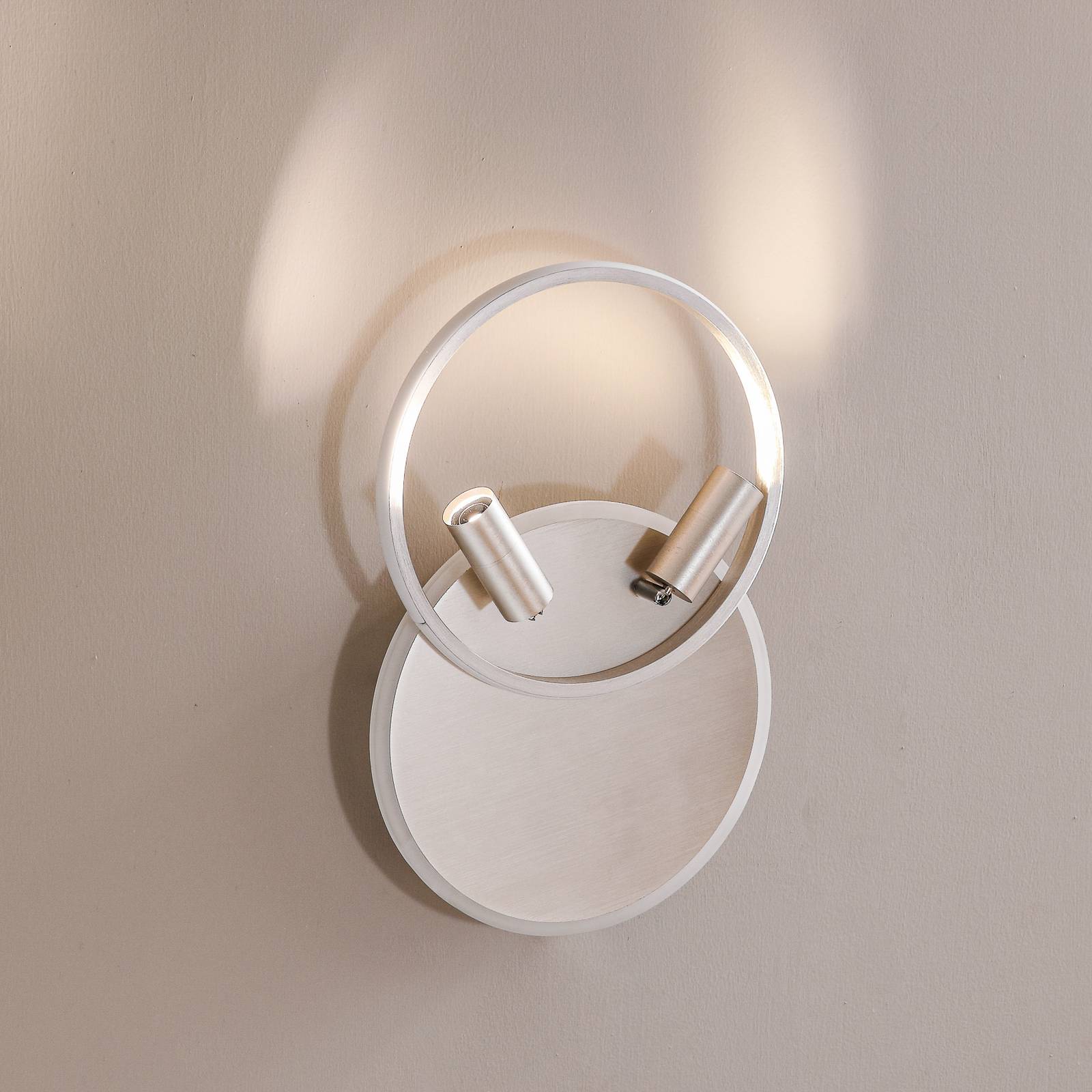 Lucande Tival LED-Deckenlampe, rund, nickel günstig online kaufen