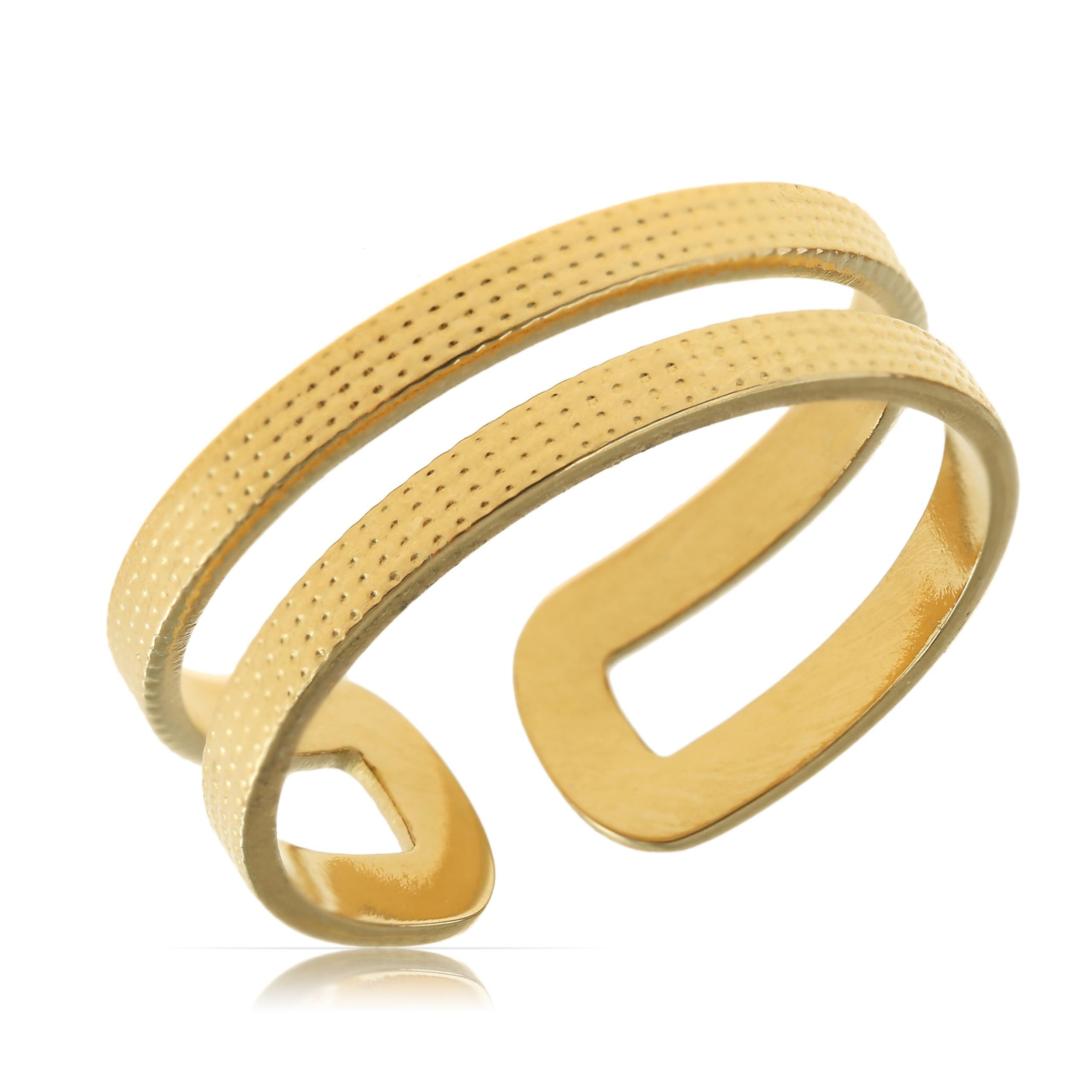 Made by Nami Fingerring Breiter Goldener günstig online kaufen