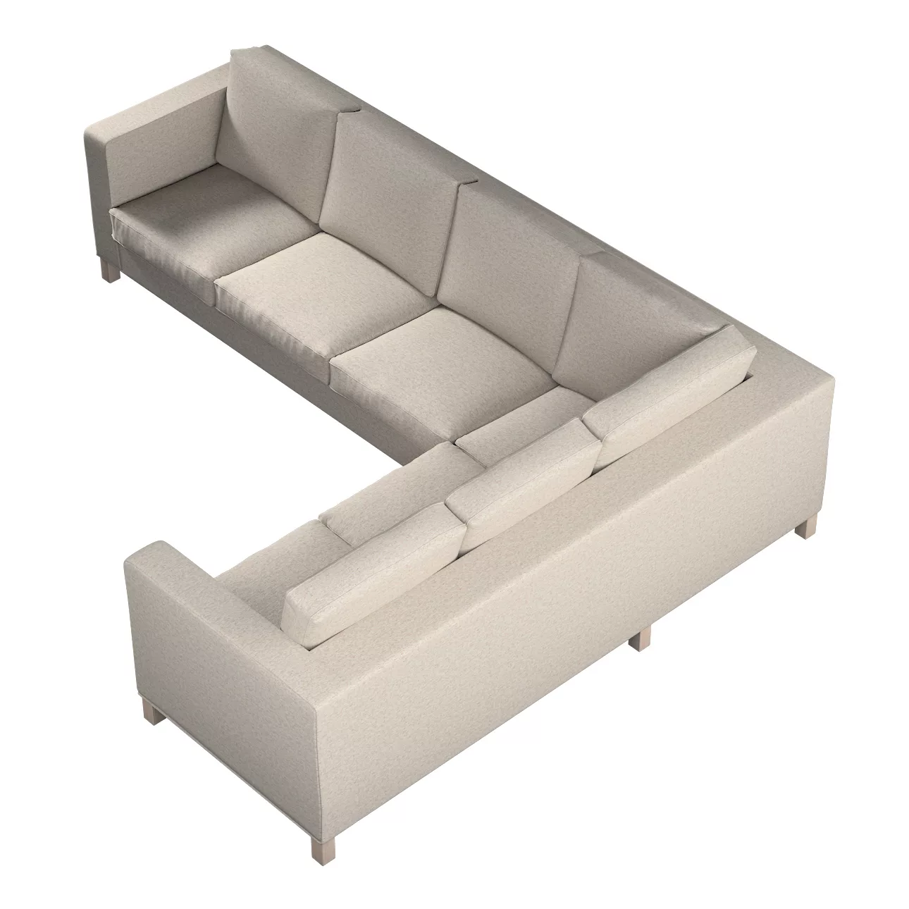 Bezug für Karlanda Sofa Ecke links, grau-beige, 36cm x 30cm x 50cm, Madrid günstig online kaufen