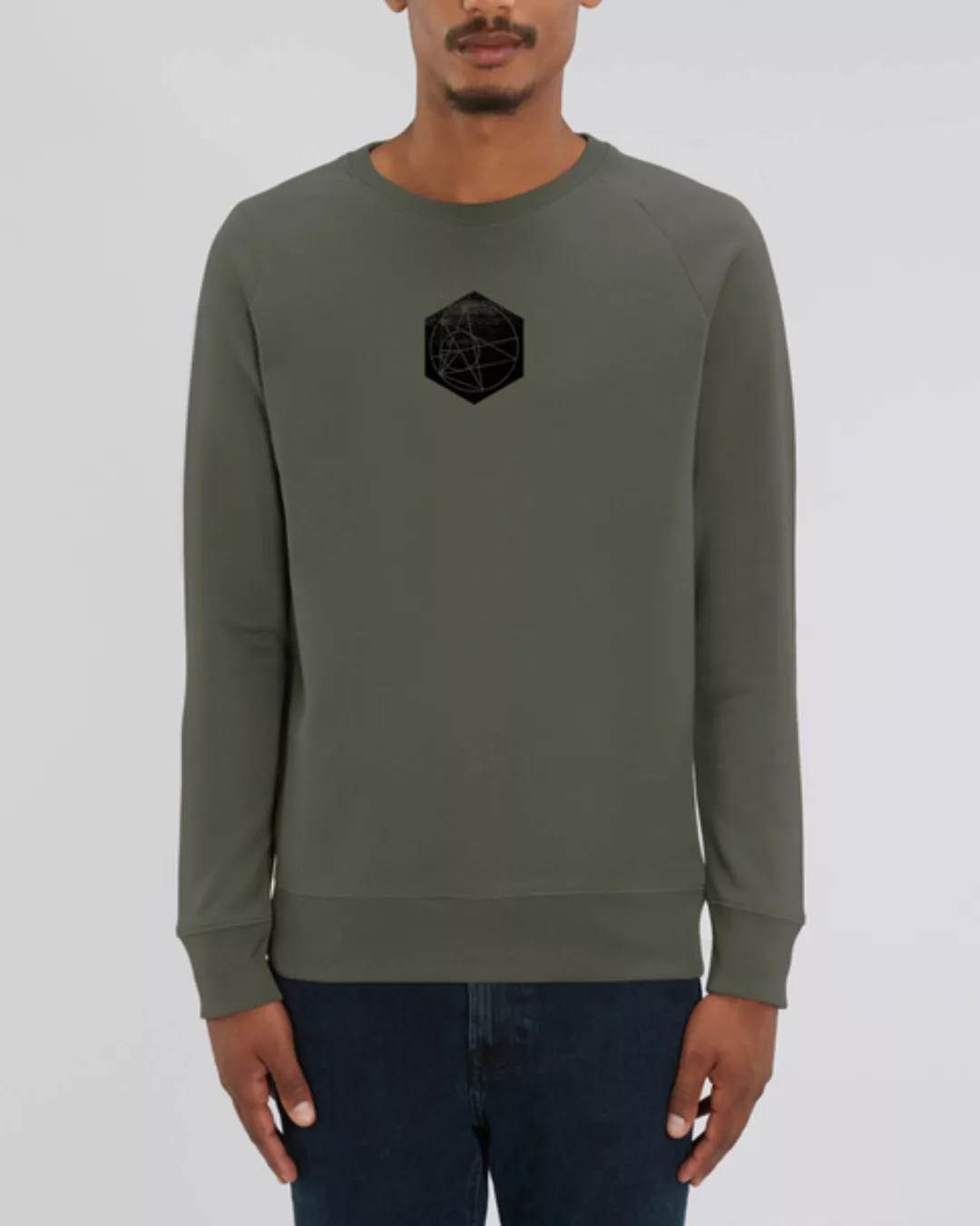 Bio Herren Rundhals-sweatshirt "Practice - Hexagon" In 2 Farben günstig online kaufen