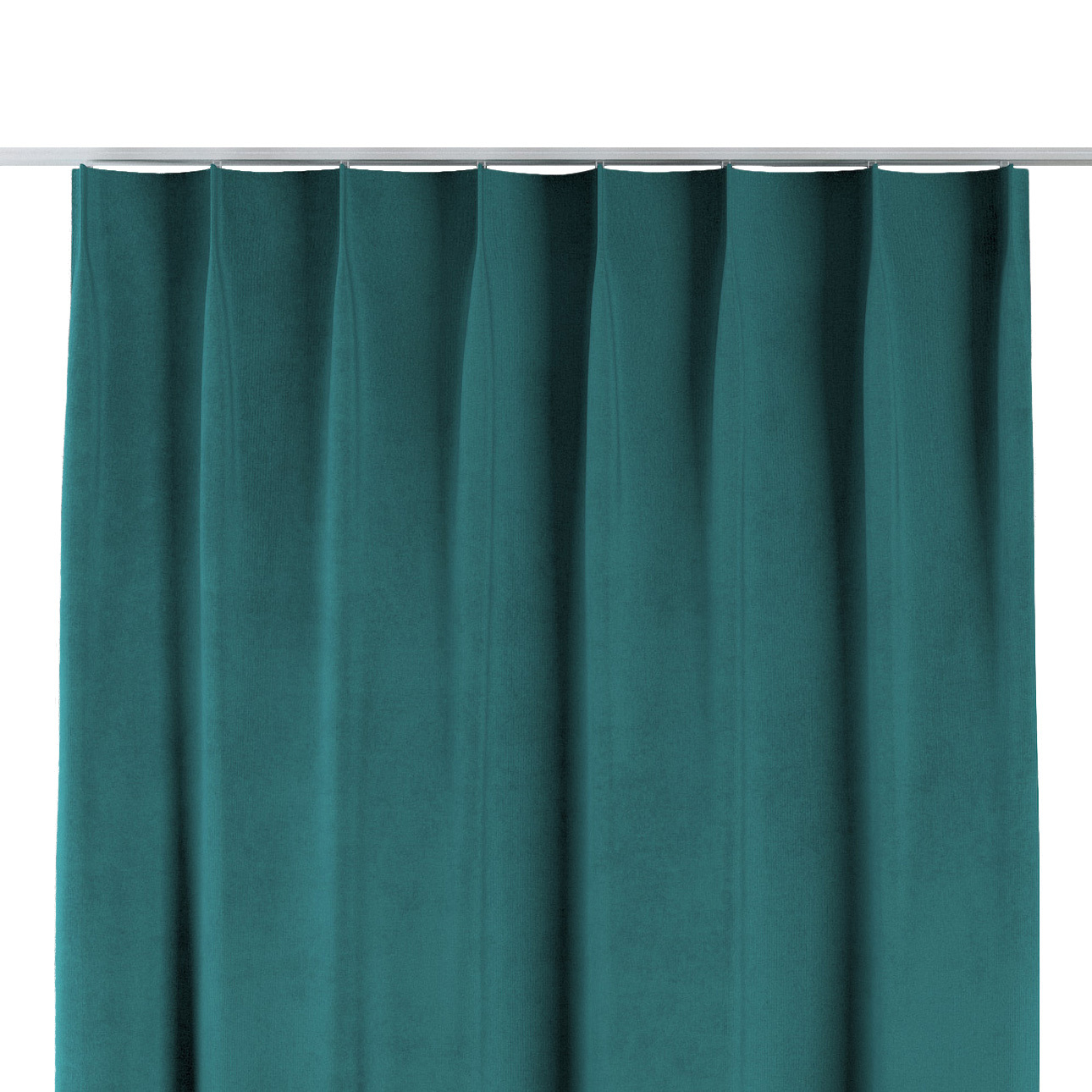 Vorhang mit flämischen 1-er Falten, türkis, Crema (178-10) günstig online kaufen