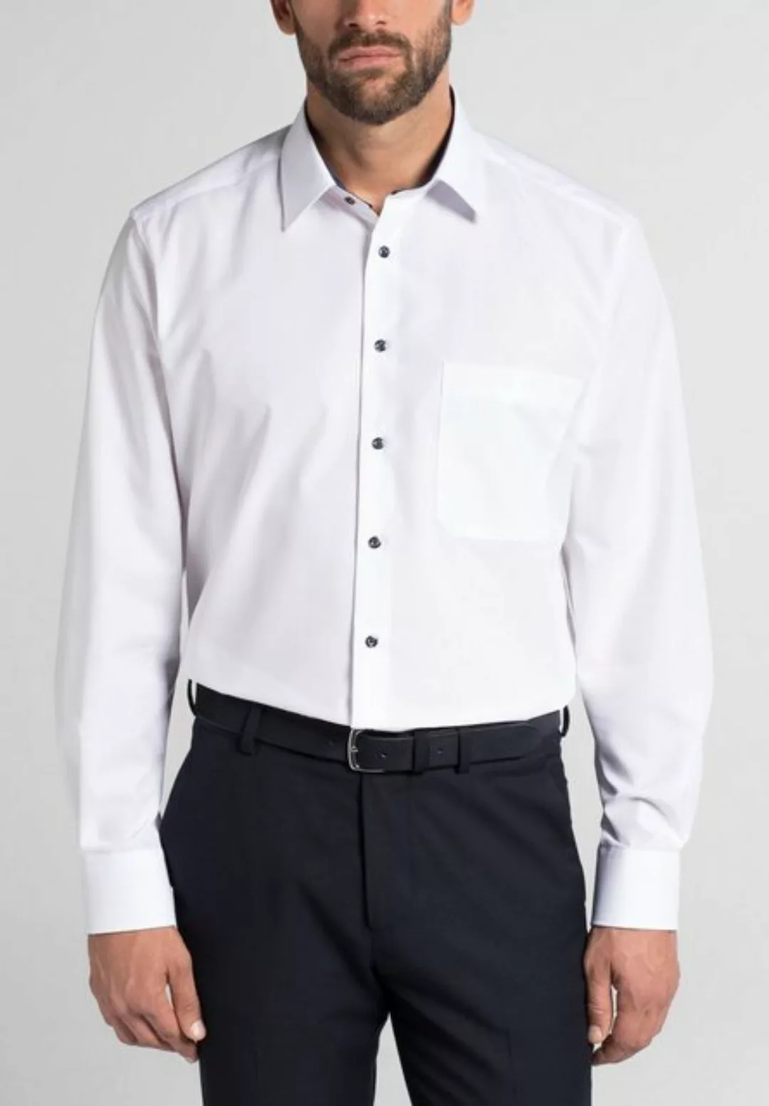 Eterna Klassische Bluse ETERNA COMFORT FIT Langarm Hemd weiß 8508-00-E14E günstig online kaufen