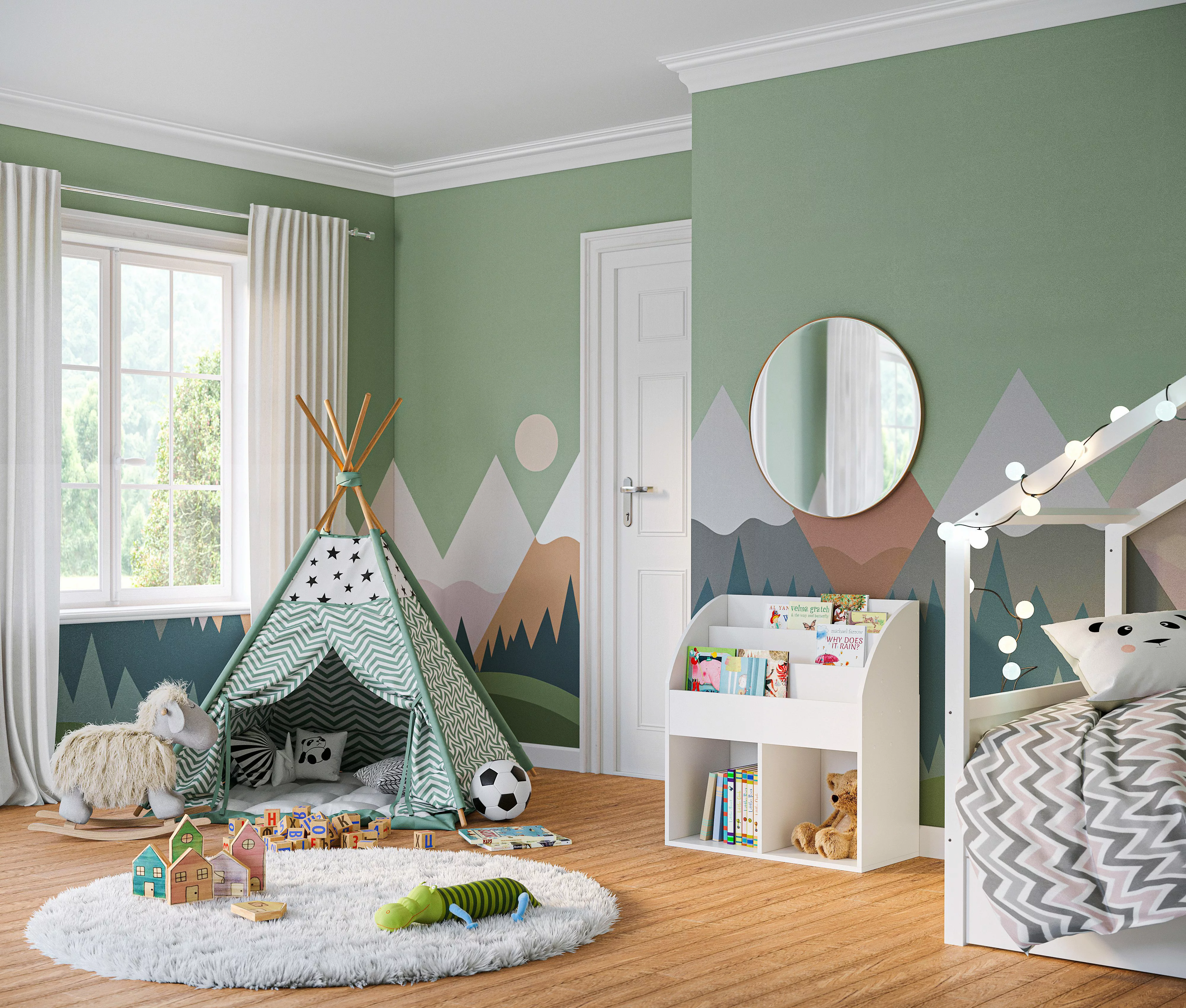 Bellabino Kinderregal Koro, weiß, mit 2 günstig online kaufen