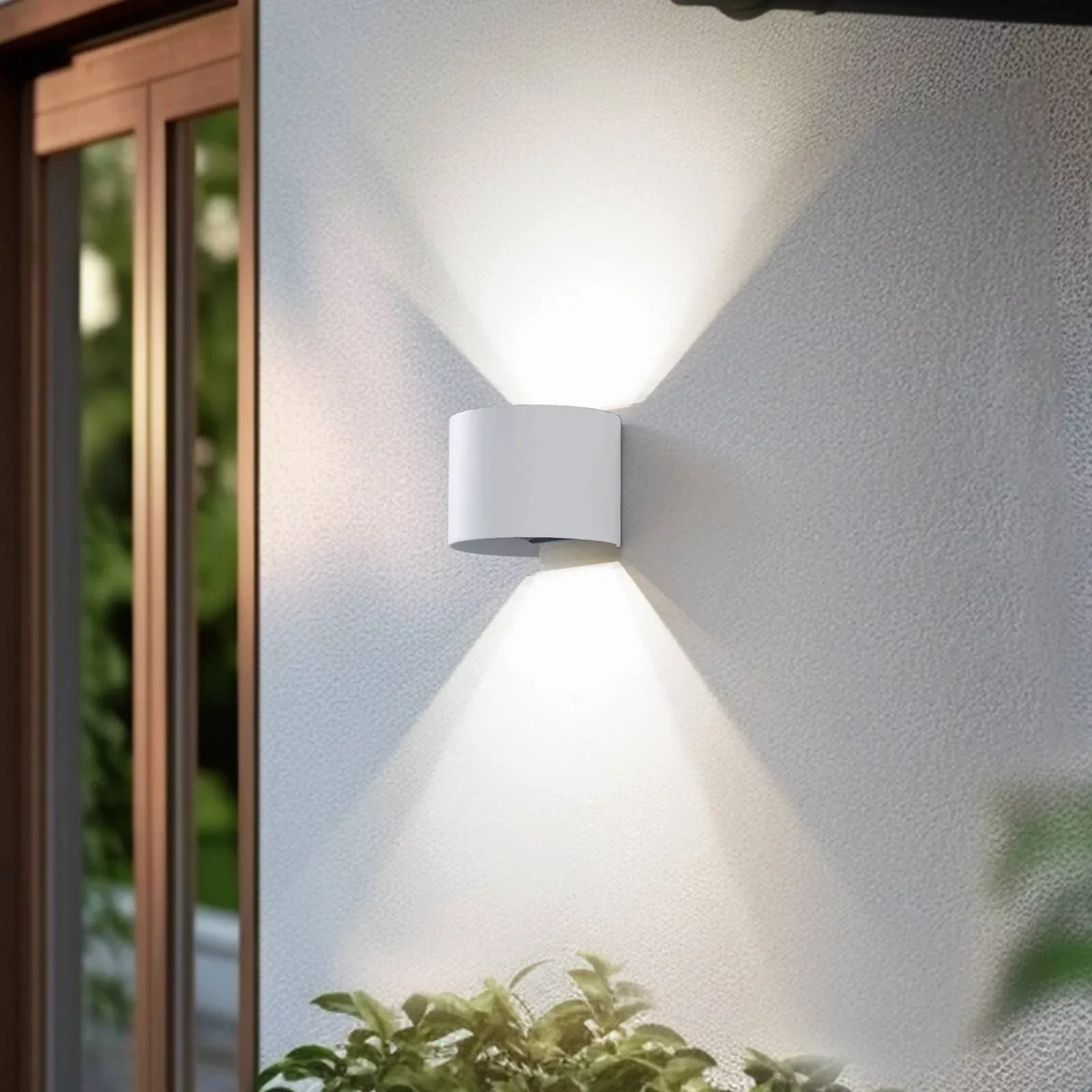 Lindby Smart LED-Außenwandlampe Dara weiß rund CCT RGB Tuya günstig online kaufen