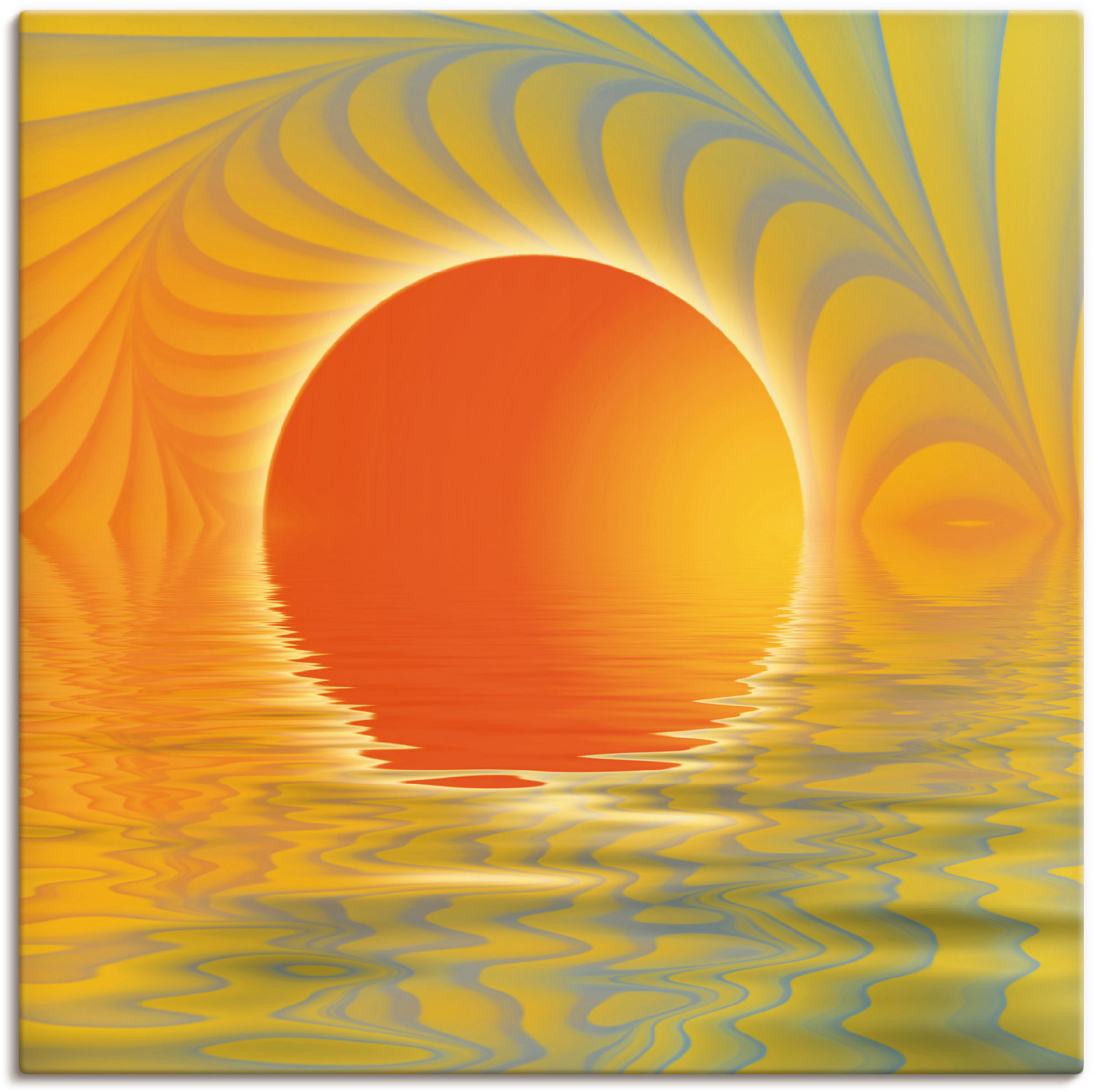 Artland Wandbild "Abstrakter Sonnenuntergang", Muster, (1 St.), als Leinwan günstig online kaufen