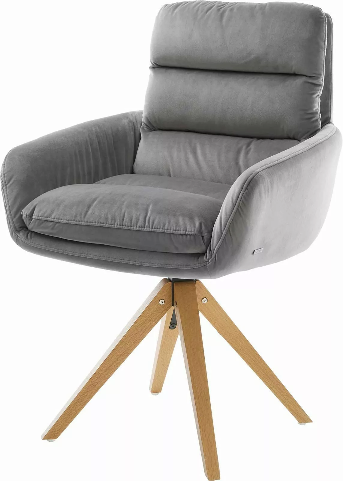 DELIFE Polsterstuhl Abelia-Flex, mit Armlehnen Holzgestell günstig online kaufen