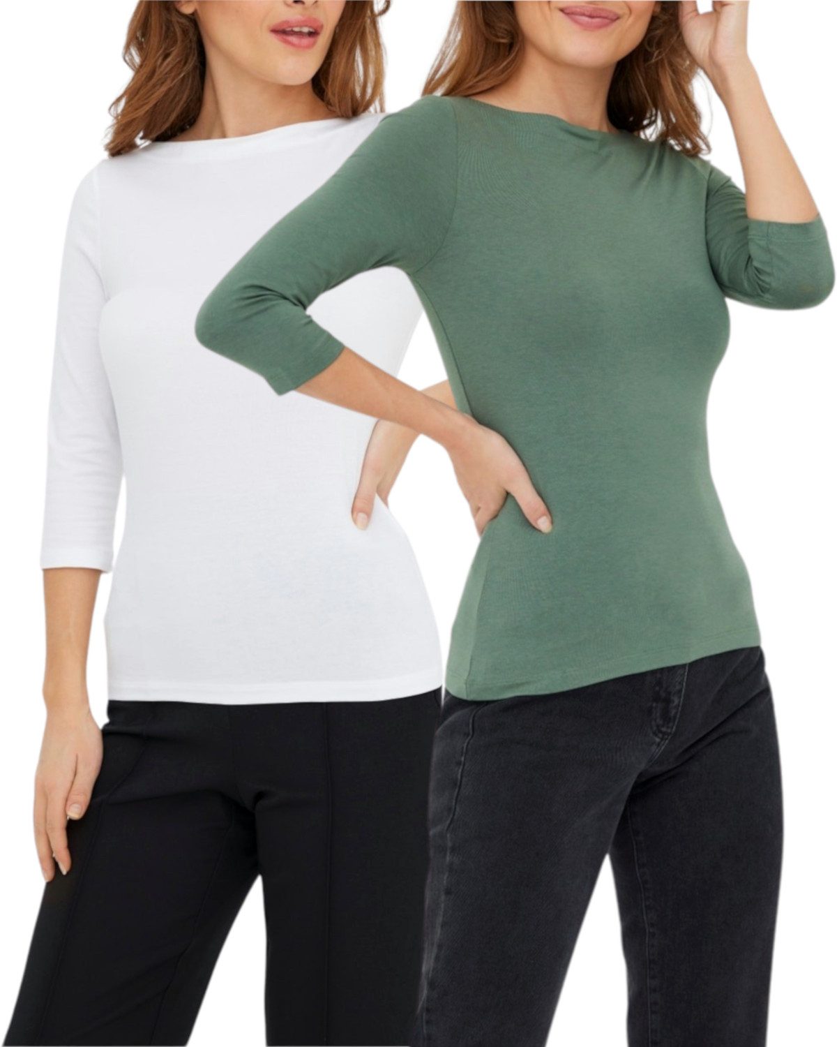 Vero Moda 3/4-Arm-Shirt (Set, 2er-Pack) in günstig online kaufen