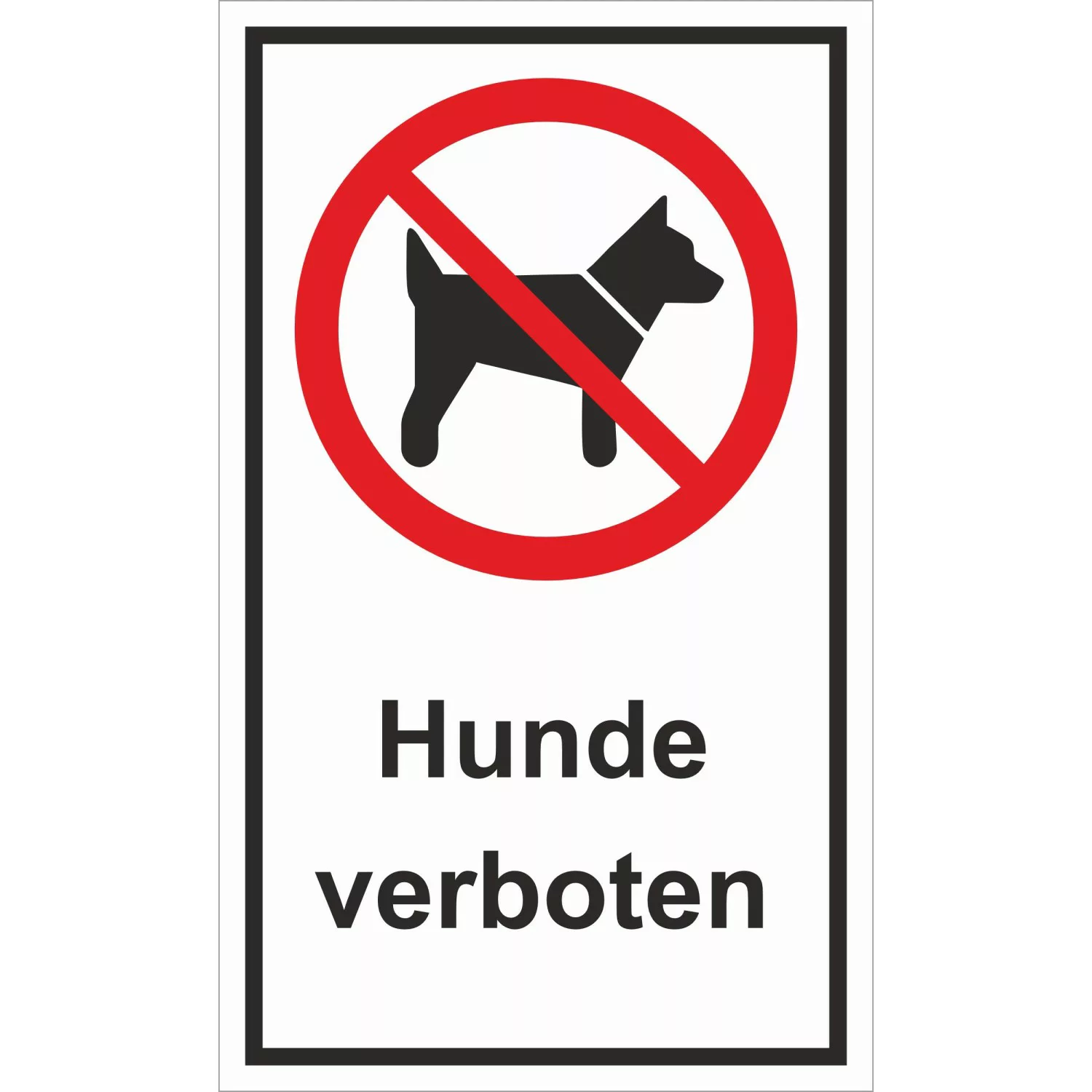 Warn- und Hinweissschild Hunde verboten 25 cm x 15 cm PST günstig online kaufen