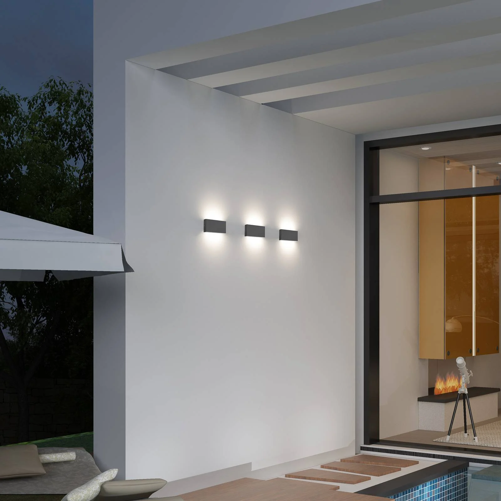 LED-Außenwandlampe CMD 9070, 17 cm, anthrazit, IP54, up/down günstig online kaufen