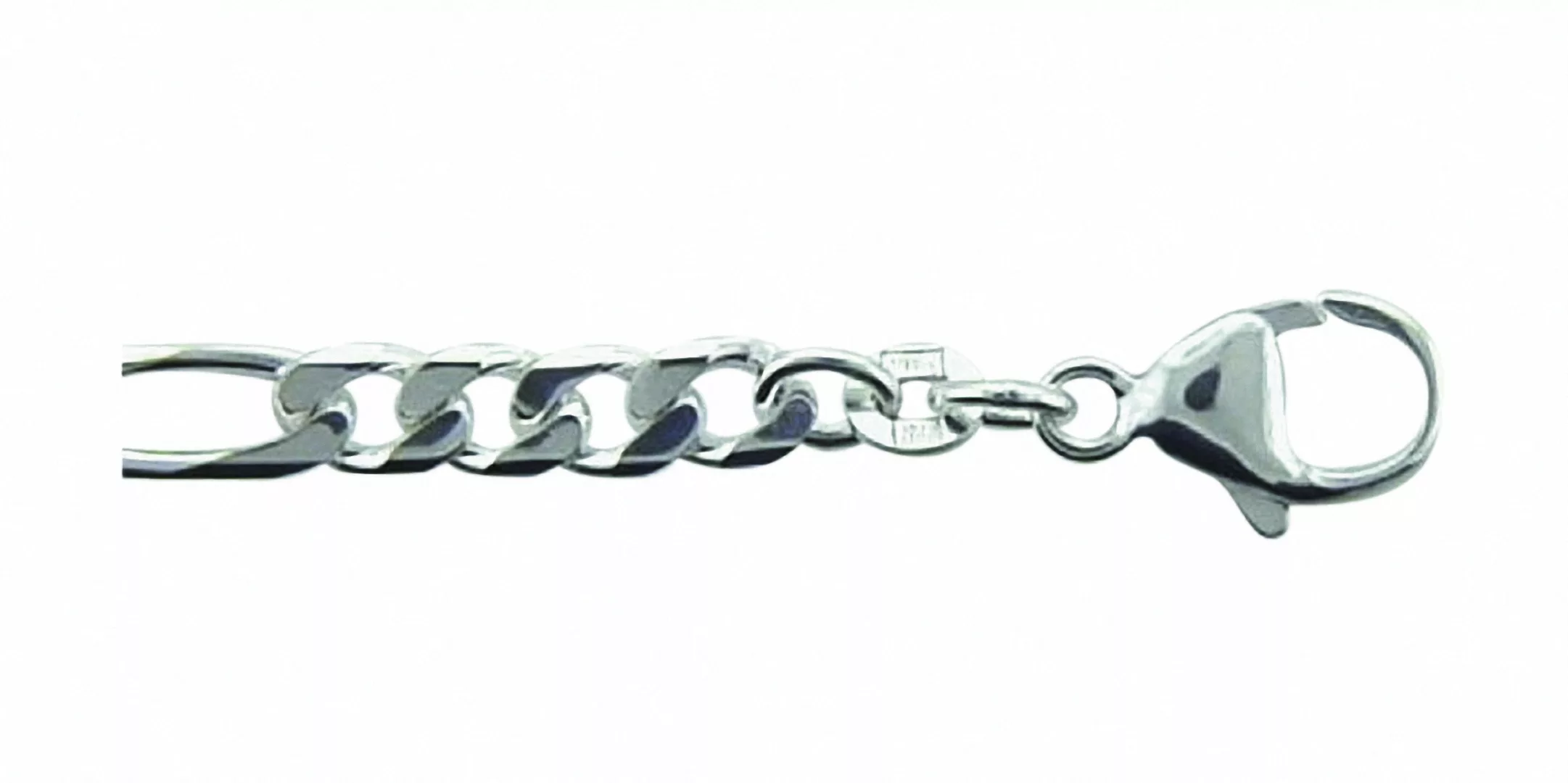 Adelia´s Silberarmband "925 Silber Figaro Armband 21 cm Ø 4,4 mm", Silbersc günstig online kaufen