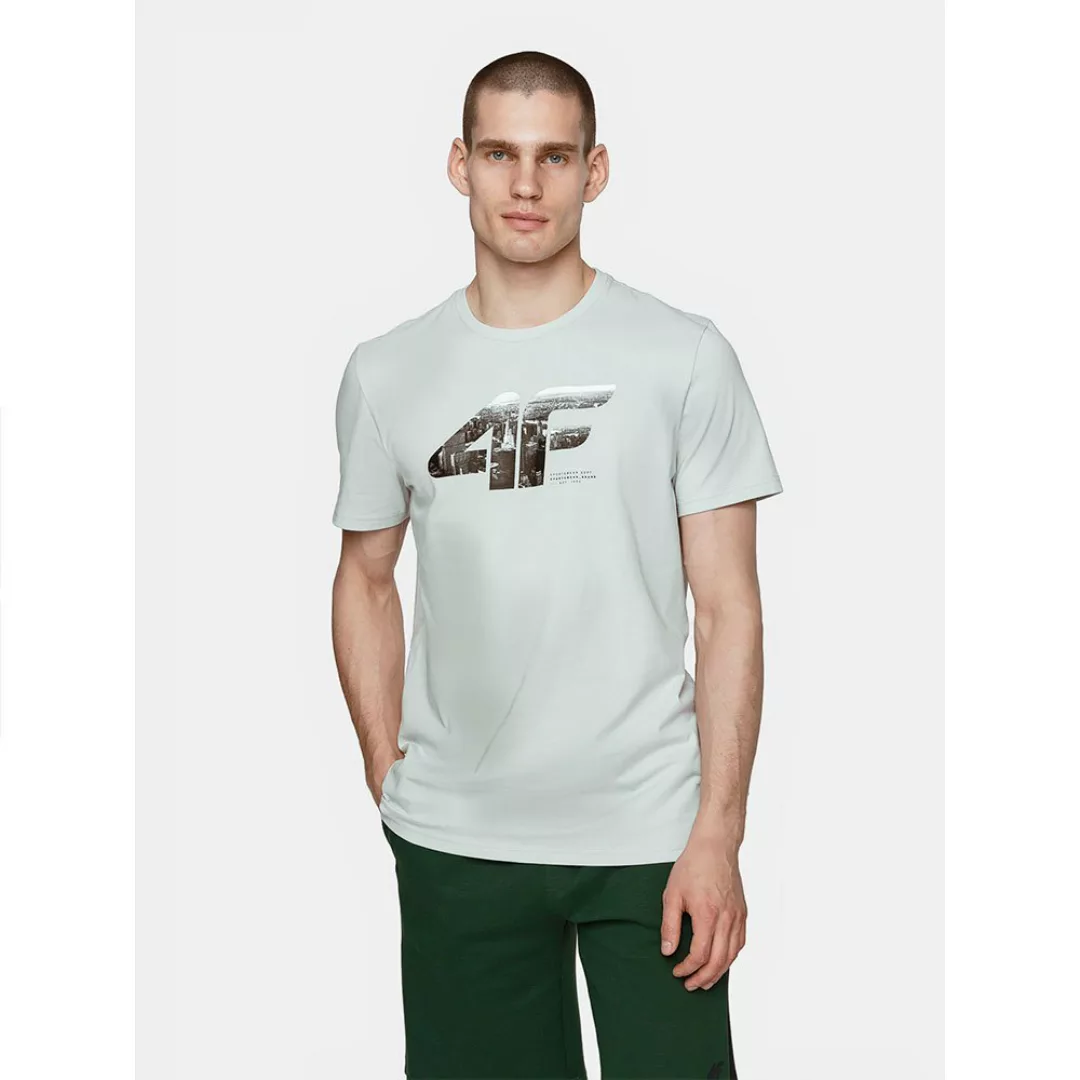 4f Kurzärmeliges T-shirt 2XL Cold Light Grey günstig online kaufen