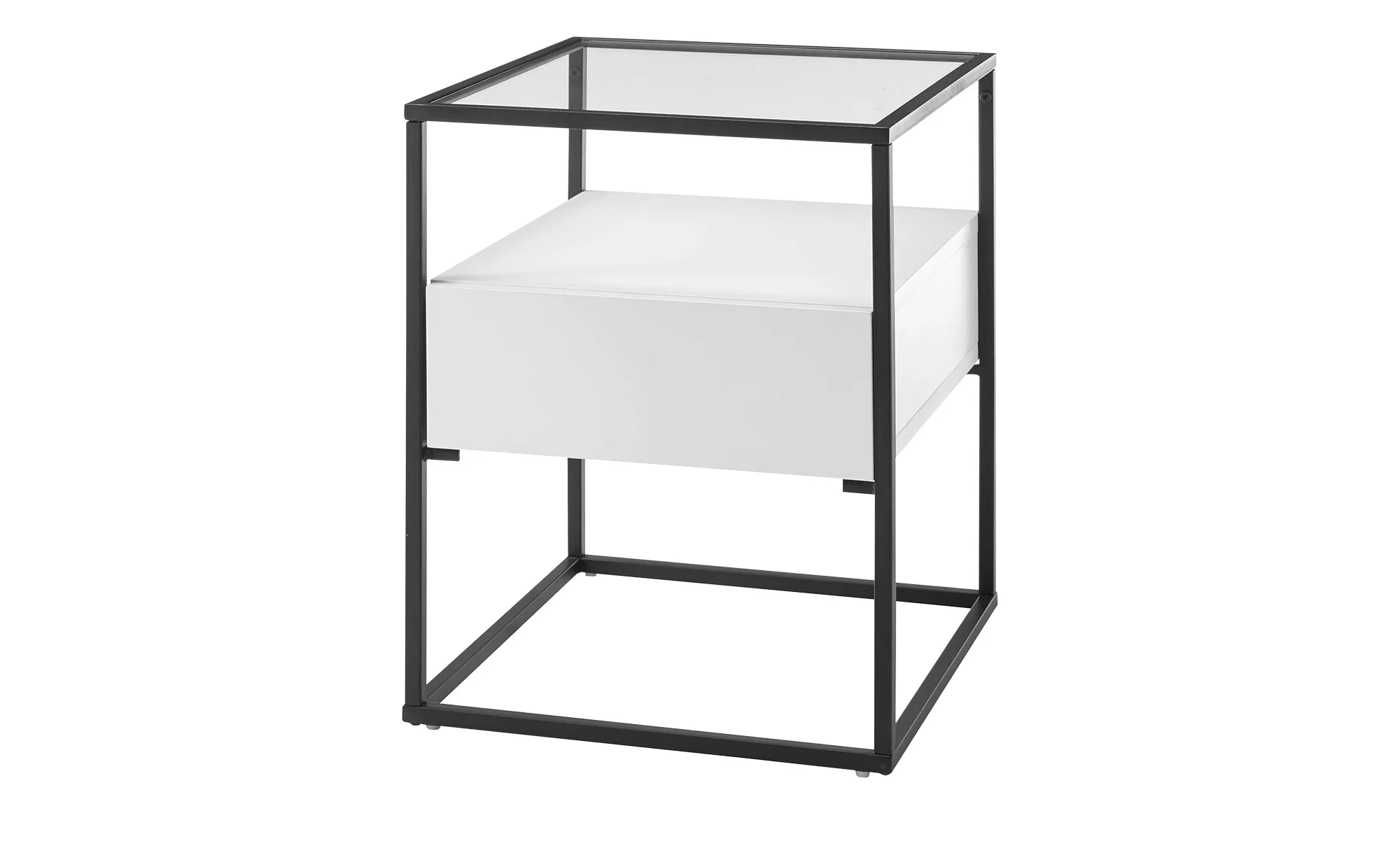 MCA furniture Beistelltisch "Evora", Glastop mit Schublade push to open günstig online kaufen