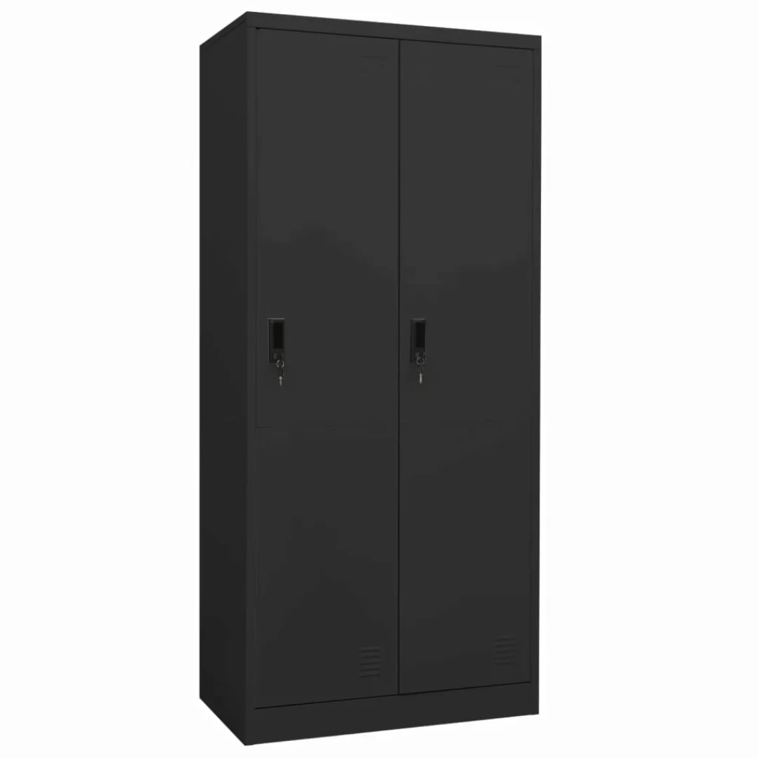 Kleiderschrank Anthrazit 80x50x180 Cm Stahl günstig online kaufen