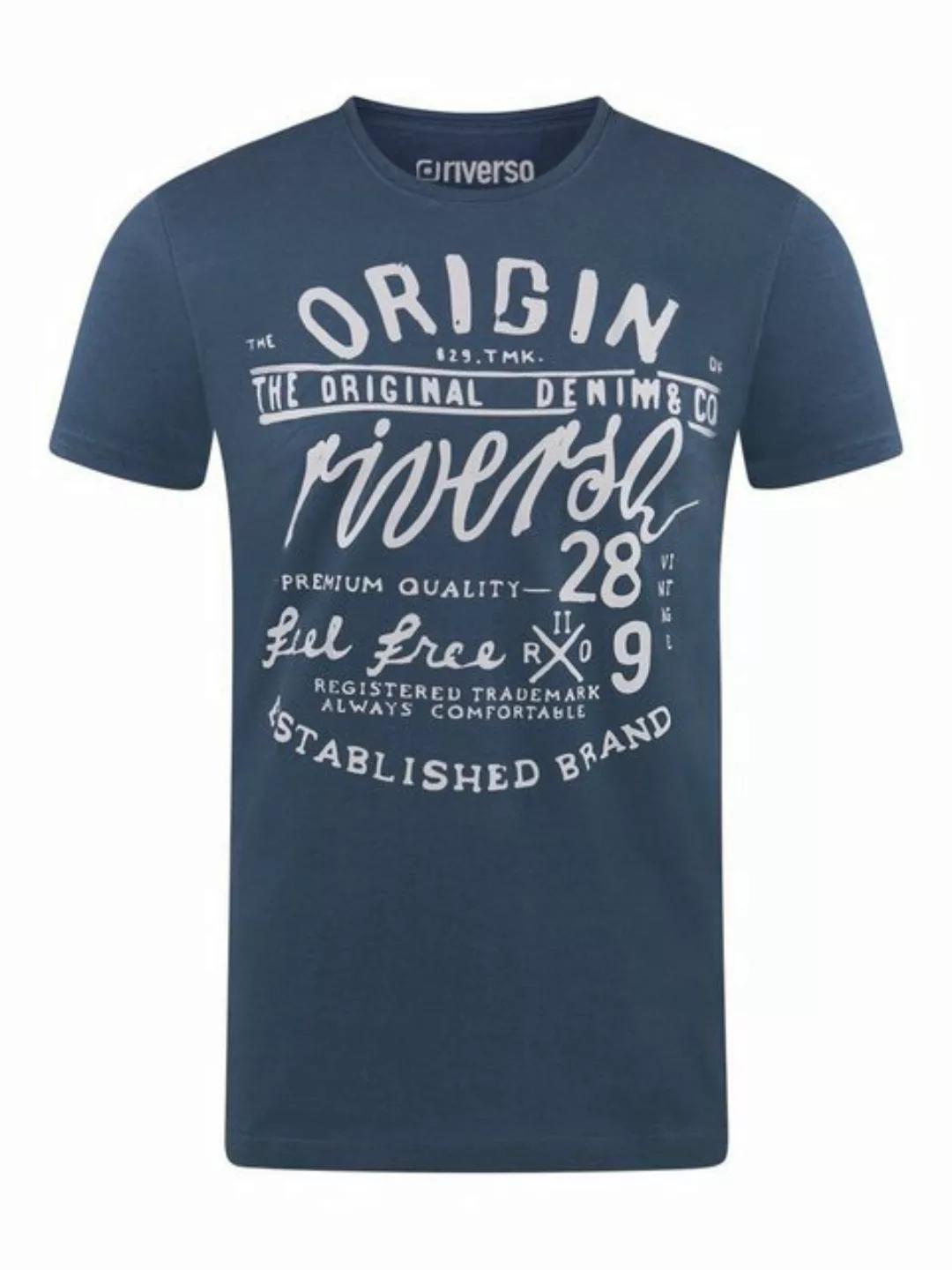 riverso Tshirt Herren Baumwolle Regular Fit RIVLeon günstig online kaufen