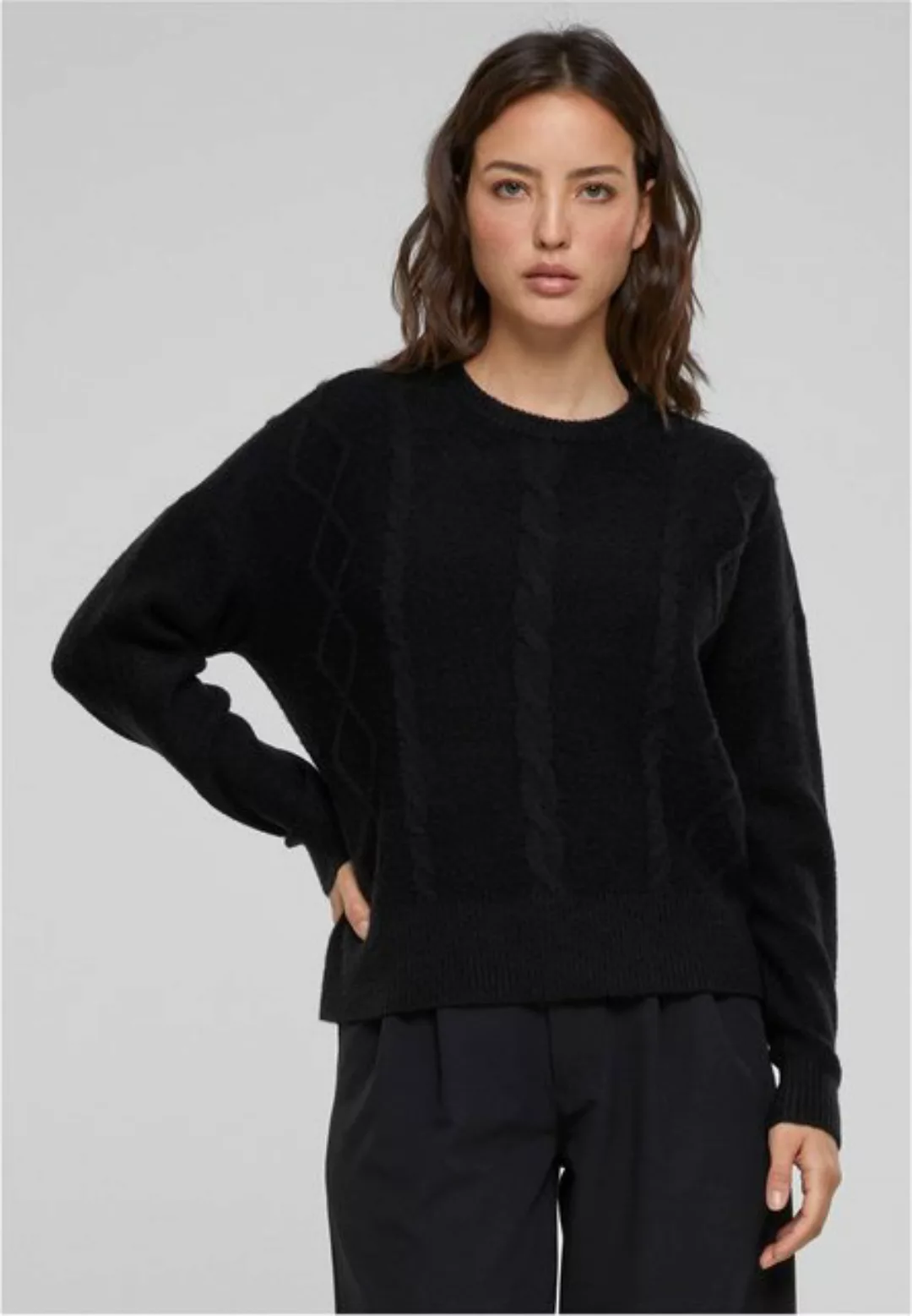 URBAN CLASSICS Rundhalspullover Ladies Cabel Knit Sweater günstig online kaufen