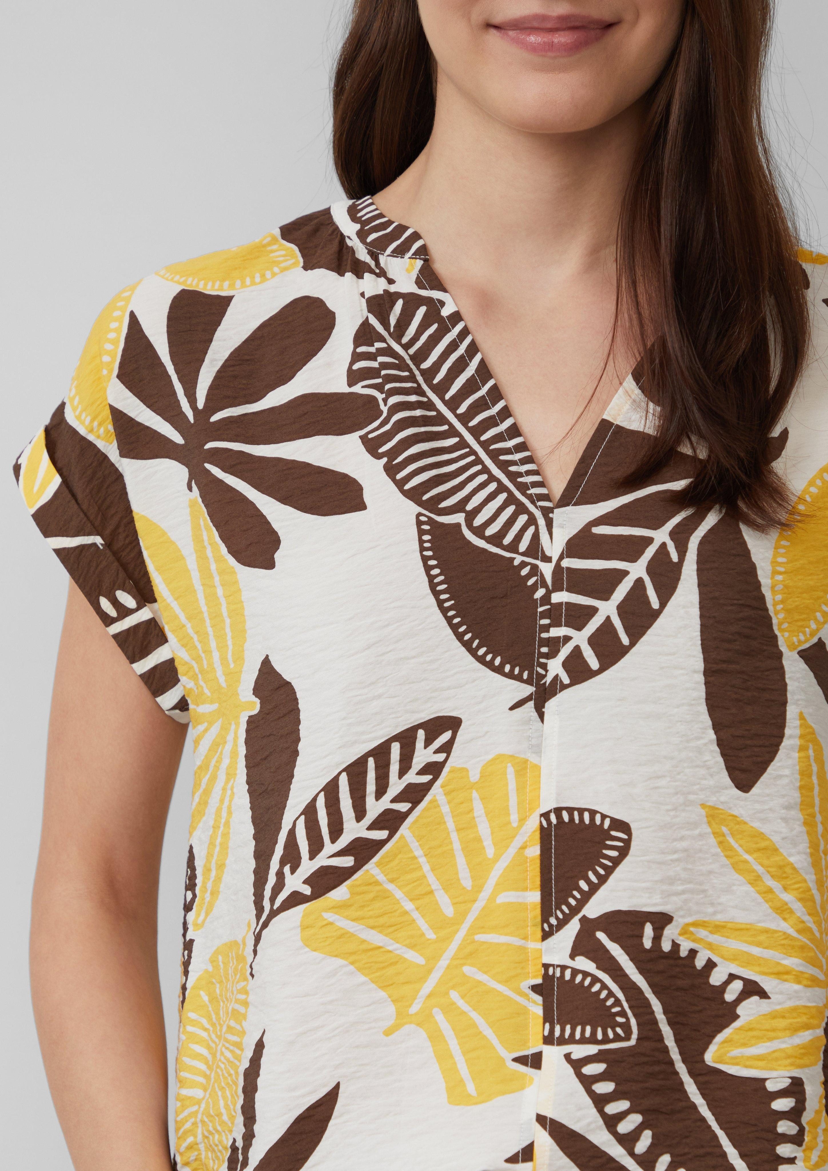 s.Oliver Druckbluse mit Raff-Details günstig online kaufen