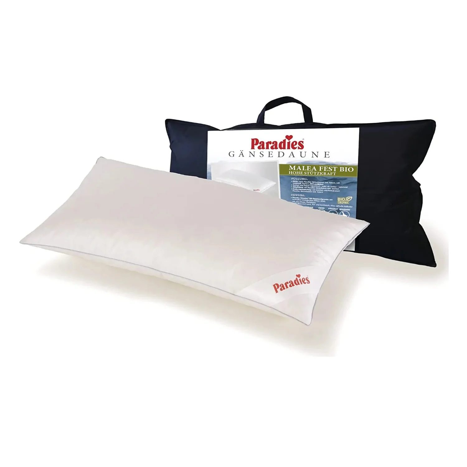 Paradies Gänsedaunen Kopfkissen Malea fest 15% Daunen 85% Federn 40x80 günstig online kaufen