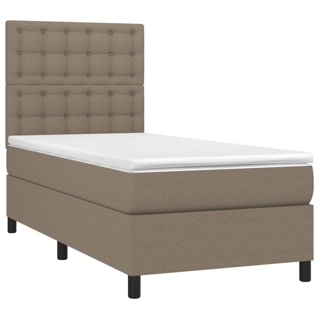 vidaXL Boxspringbett Bett Boxspringbett mit Matratze & LED Stoff (90 x 190 günstig online kaufen