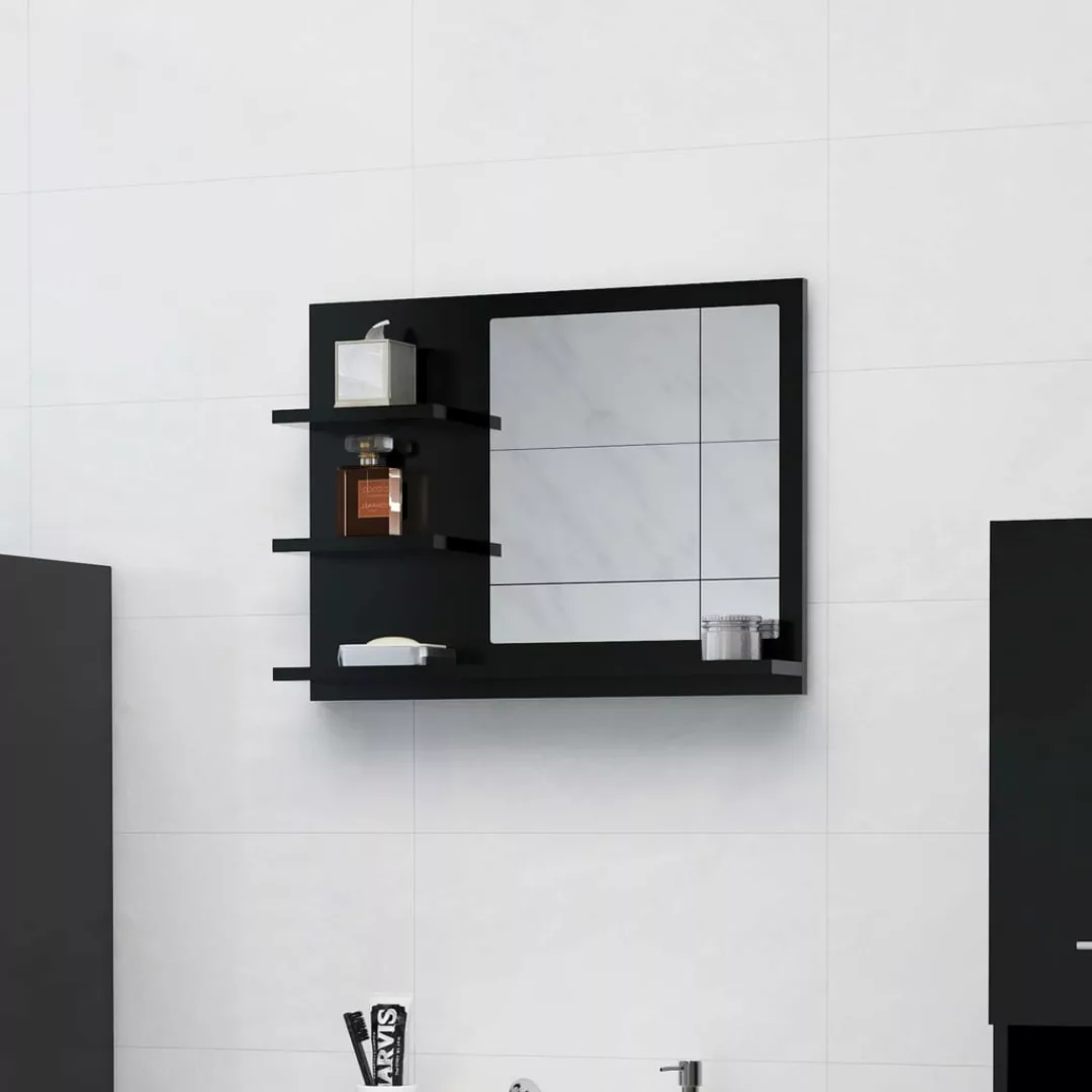 Badspiegel Schwarz 60x10,5x45 Cm Spanplatte günstig online kaufen