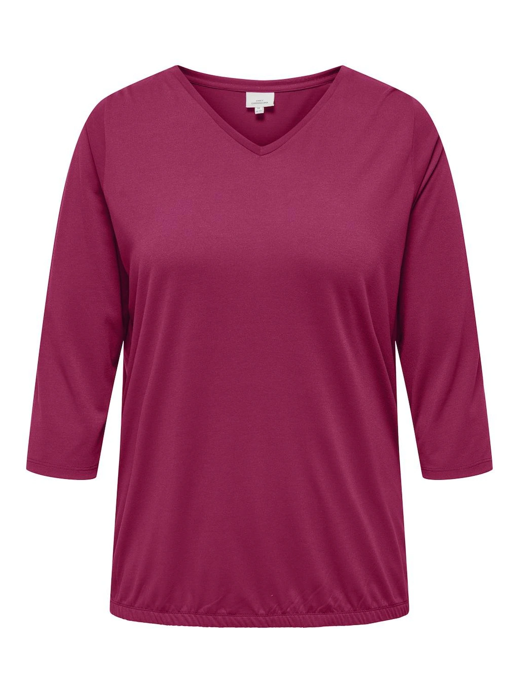 ONLY CARMAKOMA 3/4-Arm-Shirt "CARCARLINNE V-NECK 3/4 TOP JRS BF" günstig online kaufen