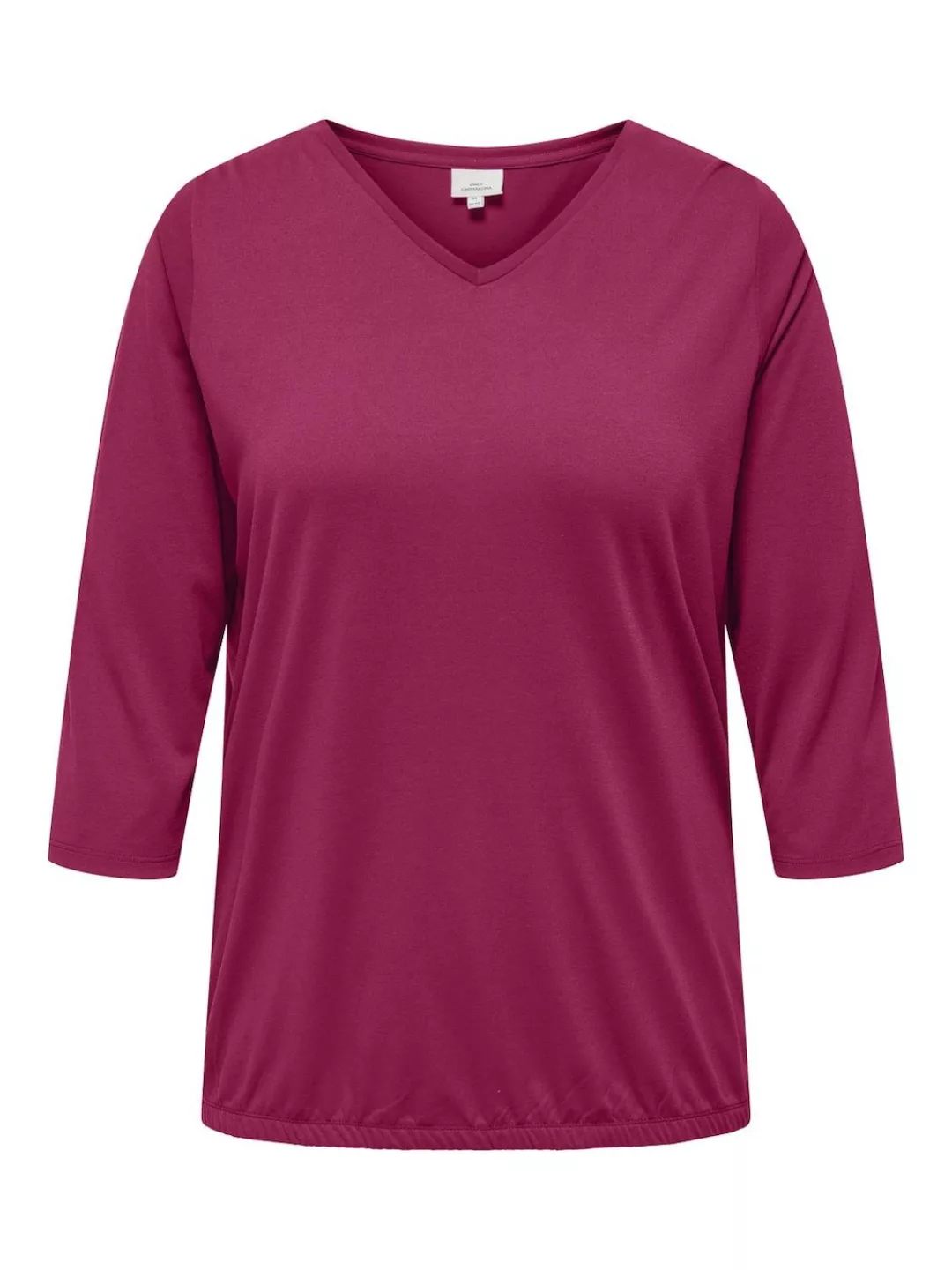 ONLY CARMAKOMA 3/4-Arm-Shirt "CARCARLINNE V-NECK 3/4 TOP JRS BF" günstig online kaufen