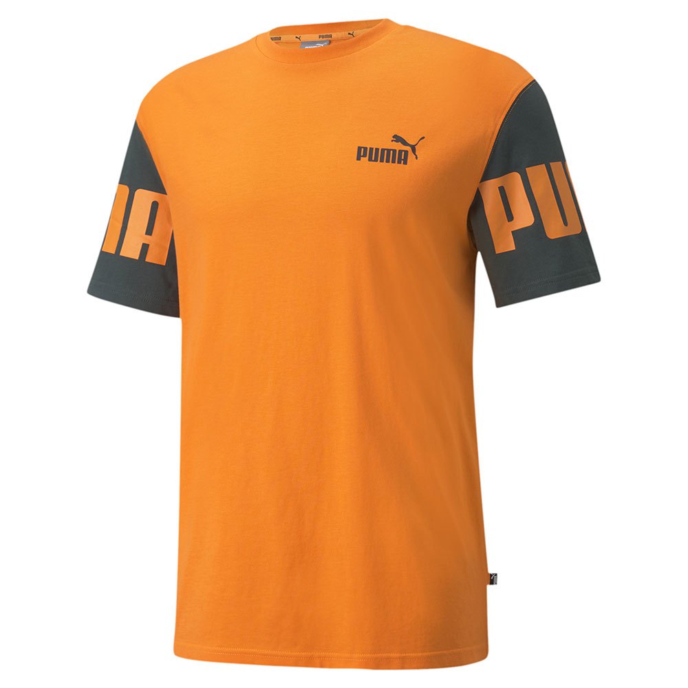 Puma Power Colorblock Kurzarm T-shirt S Vibrant Orange günstig online kaufen