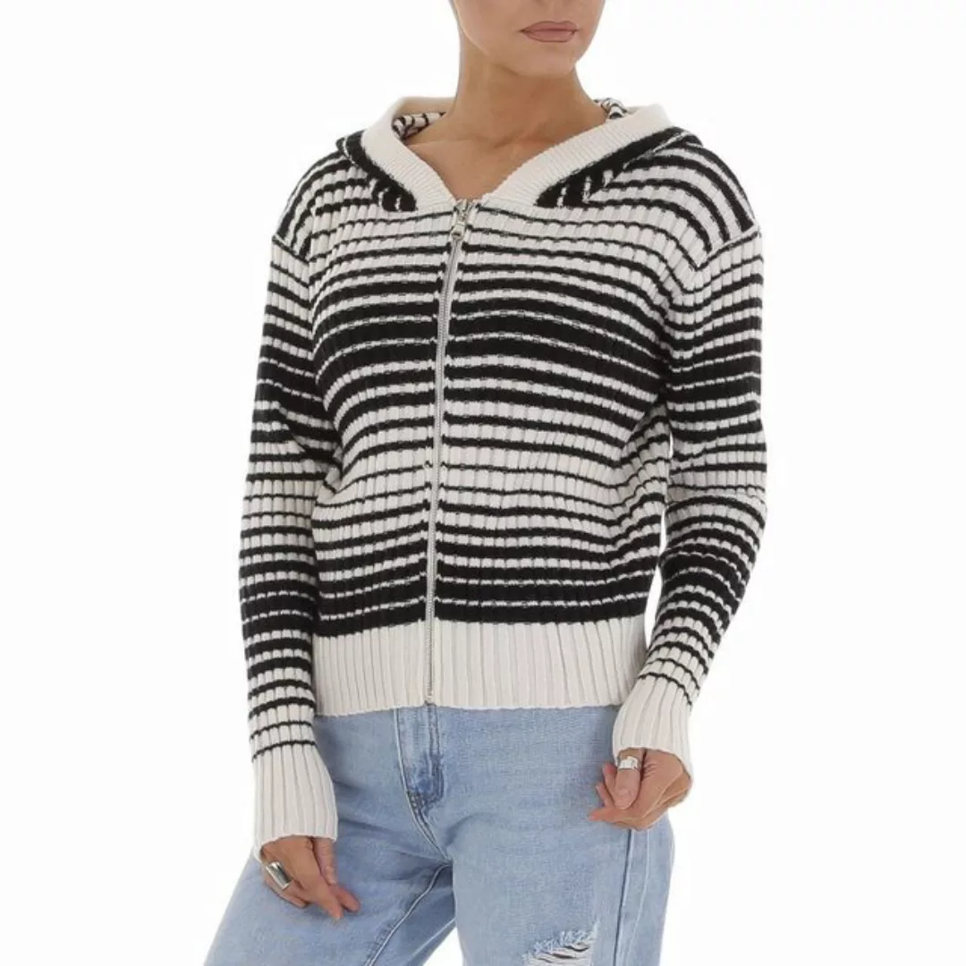 Ital-Design Strickpullover Damen Freizeit (81575119) Kapuze Gestreift Stret günstig online kaufen