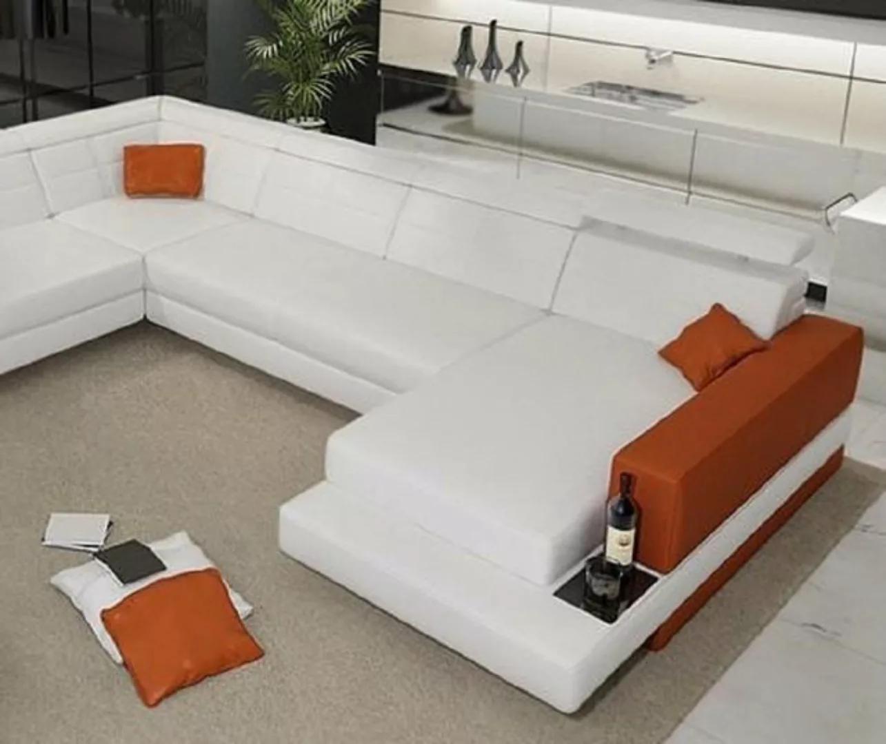 JVmoebel Ecksofa Designer Wohnlandschaft U-Form Couch Ecksofa Polster Garni günstig online kaufen