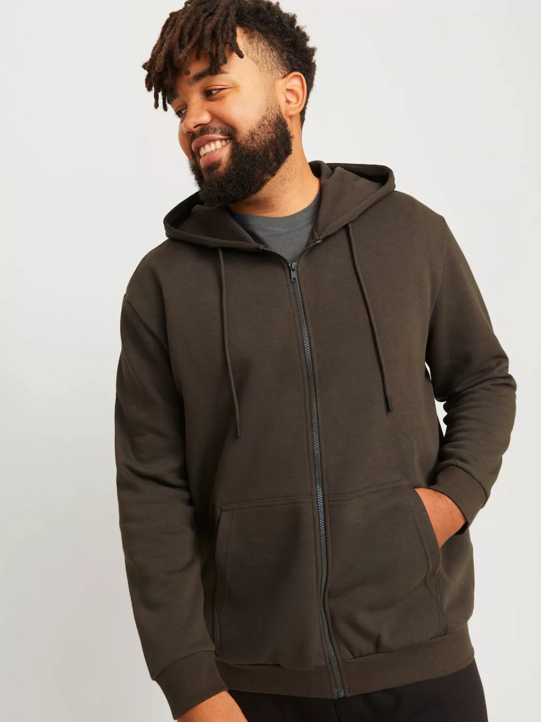 Jack & Jones PlusSize Kapuzensweatjacke "JJEBRADLEY SWEAT ZIP HOOD NOOS PLS günstig online kaufen